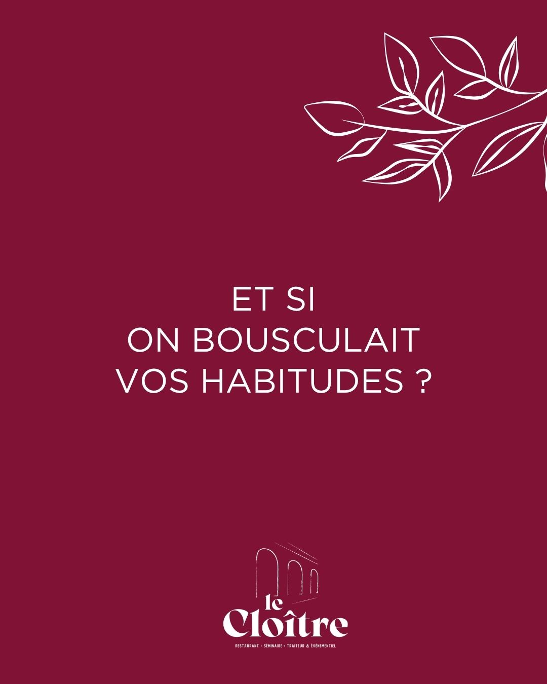Fermez les yeux… et laissez-vous guider 🍽️✨
Au Restaurant du Cloître, le Chef vous invite à vivre une expérience unique avec son Menu Signature à l’aveugle.
Ici, pas de carte à lire.
Juste une envie : vous surprendre.
Une cuisine de terroir, revisitée avec créativité,
des saveurs inattendues,
et le plaisir simple de se laisser porter.
🥩 Viande ou 🐟 poisson… à vous de choisir
Pour le reste… faites confiance 👨🍳
📅 Disponible du vendredi au dimanche midi
Et vous, seriez-vous prêt à lâcher prise le temps d’un repas ?
Réservation au 03 85 89 18 91
#restaurantducloitre #BourbonLancy #digoin #decıze #NouvelleCarte #route71 #bourgogne #MenuÀLAveugle #bourbonlancy #RestaurantDeCharme #moulinssurallier03000 #RestaurantDuCloître #SurpriseGourmande #destinationsaonetloire