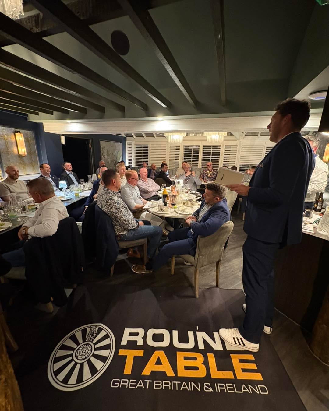 Last night we celebrated a fantastic year for Great Dunmow Round Table at our AGM where around 40 of us packed into @thestarrinndunmow and enjoyed a 3 course meal.
Over the last year we have given away over £50,000 to local charities & people of Great Dunmow.
Last night marked the end of Dan & Gareth’s time as Chairmen and saw the ceremonial handing over of the reins to our new Chair for the year ahead Royston. We thank them both for a great year at the helm and everything they achieved as Chairmen
We also saw 5 new members officially inducted so a huge welcome to Adam, David, James, Tom & Tyler!
Leaving us we had a few members ‘age out’ into the 41 club. A huge congratulations and thanks must go to them for everything they have achieved with Round Table both in Great Dunmow and nationally. Steve, James, Jon & John we thank you and look forward to seeing you at future events in a supporting role.
We have a great year ahead with lots of events planned. If you’re reading this and thinking this is something you or someone you know would love to get involved with then drop us a message. We’re just normal (ish) blokes that want to make a difference to the area we live in and have a laugh and make friends along the way!