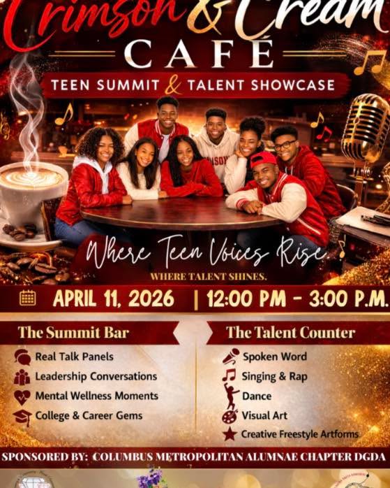 The Columbus Alumnae Chapter (CMAC) of Delta GEMS and Delta Academy proudly partnered with the Columbus (GA) Alumni Kappa League to host the Crimson & Cream Café Teen Summit & Talent Showcase ❤️🤍
Youth submitted questions to five panelists and engaged in intergenerational dialogue about a variety of issues including challenges talking with parents, how to avoid costly mistakes in youth, and navigating peer relationships. During the Talent Showcase, four dynamic scholars received accolades for their outstanding performances.
#CMACimpact #YouthEmpowerment #PurposefulPartnerships #CrimsonAndCream #TeenSummit