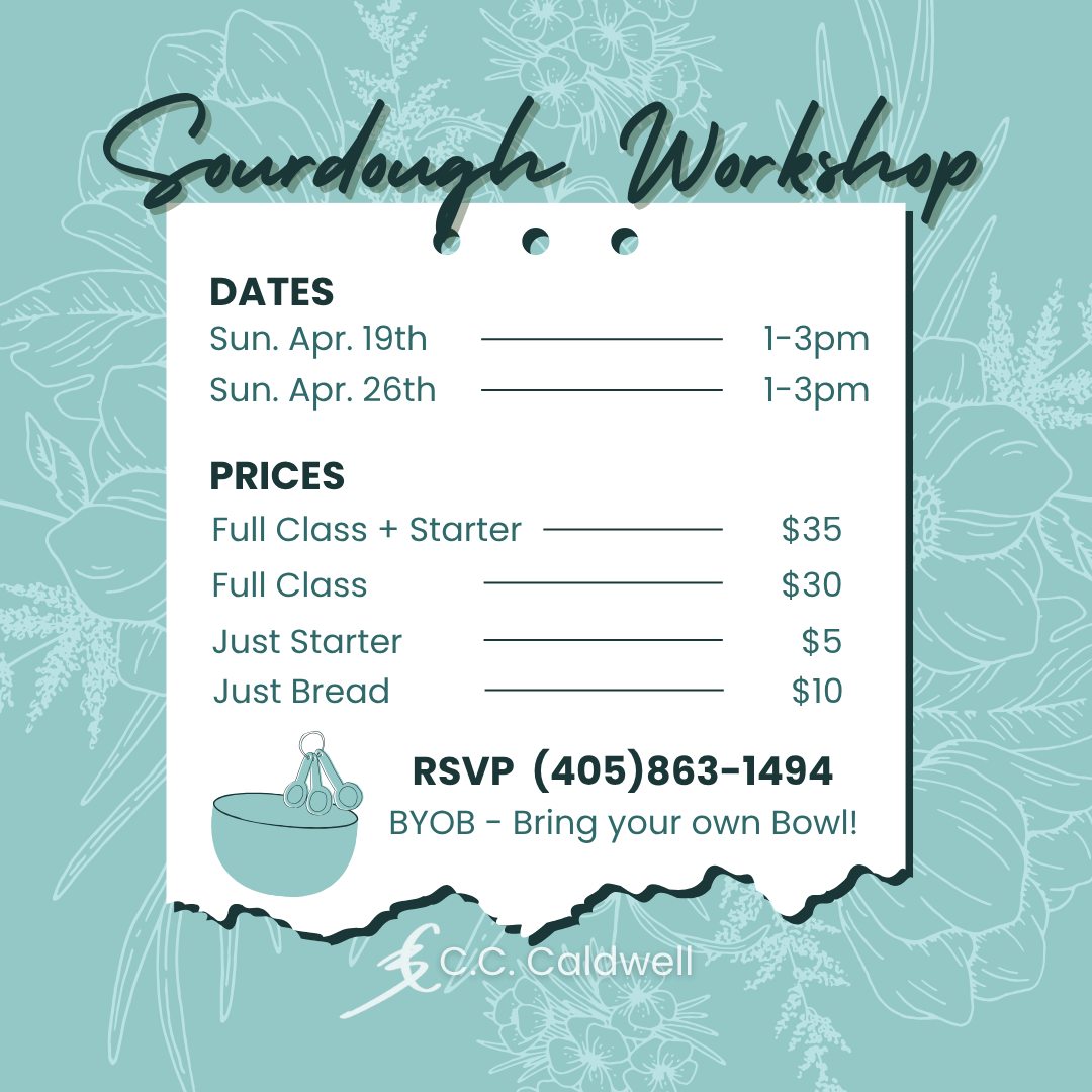 Sewing, Sourdough, or BOTH?? RSVP for a workshop to learn the basic skills to make your own sourdough or scrunchies at home!
The full class price for either workshop includes: 2 hour instruction, printed instructions and notes for later, supplies for hands on instruction! Comment or text me if you have any questions or would like to RSVP
#sewingclass #bakingclass #okcclass #okcworkshop #sourdough