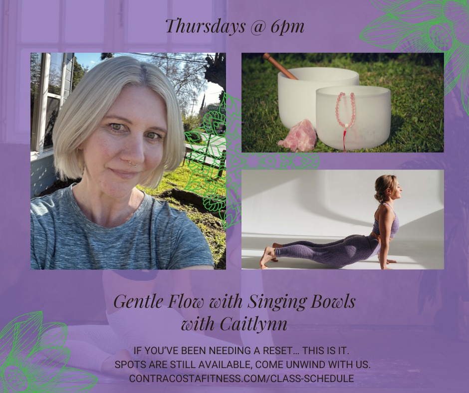✨🧘♀️New Yoga class added to the schedule 🧘♀️✨
We're excited to announce slow flow in the evenings is FINALLY being added to our Yoga schedule!! Starting this week on Thursday.
Come join our Yoga Instructor @the_sacred_phoenix for a slow flow yoga blending intentional movement, breath work, and a calming singing bowl meditation to help you reset and recharge.
Whether you’re brand new to yoga or have been practicing for years, this class offers a supportive space to move at your own pace and reconnect with your body.
New to @contracostafitness? No Problem! Use the code 1STYOGA when booking your class, and it's on us!
Join us Thursdays at 6pm and come experience it for yourself.