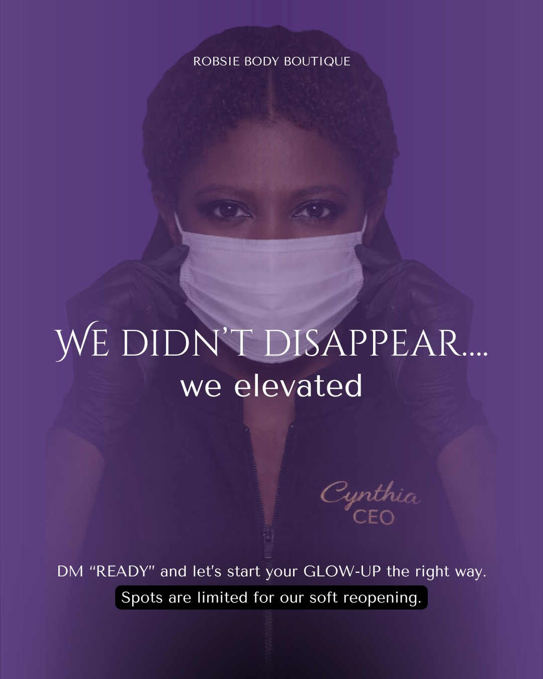 We took time to reset, refine, and realign. Now we’re softly opening our doors again—with more intention, more care, and more clarity. Welcome back to Robsie. 🤍
DM “READY” to book
#RobsieBodyBoutique #SoftLaunch #SelfCareSpace #WaxingStudio #WelcomeBack #bodydetoxing #juicedetox #bodysculpting #noninvasive #organicjuice #brazillianwax #manzillianwax #yonisteam #footdetox #saunadetox #tuckerGA #GA #blackownedbusiness