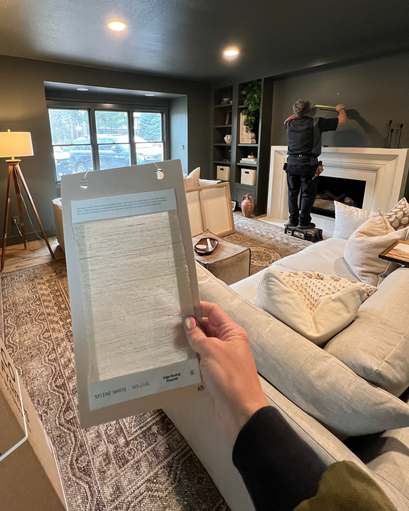 There’s always more than one thing happening at once.
While we’re testing fabrics, something else is being installed.
While one decision is being made, another is already in motion.
It’s part of what keeps a project moving, and we love doing it!
#InteriorDesignDenver #LivableLuxury #20YearsofDesign #AngelaIrelandInteriors #DesignWithPurpose