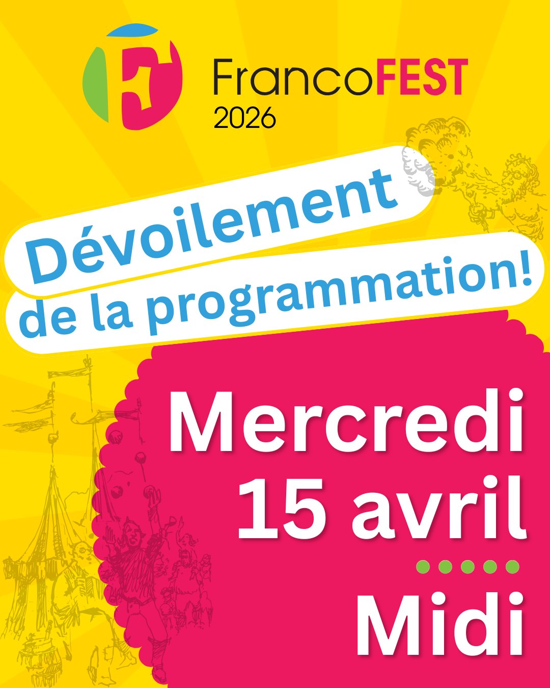 đ Ăa sâen vientâŠ
La programmation 2026 de la FrancoFEST Hamilton sera dĂ©voilĂ©e le 15 avril đ¶
On vous prépare trois belles journées de musique et de découvertes au parc Gage.
đ
19 au 21 juin
đïž 100% GRATUIT
đ Parc Gage
On a bien hùte de vous montrer ça!