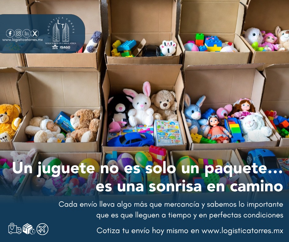 🎁✨ Un juguete no es solo un paquete… es una sonrisa en camino.
Cada envío de juguetes lleva algo más que mercancía:
lleva ilusión, emoción… y momentos que se quedan para siempre.
En Logística Torres sabemos lo importante que es que lleguen a tiempo y en perfectas condiciones.
✈️ Envíos aéreos rápidos y seguros
📦 Manejo cuidadoso de cada paquete
🎯 Entregas puntuales en todo México
Porque cuando se trata de niños…
no hay margen para fallar.
🎄🎉 Esta temporada, haz que cada entrega cuente.
📩 Cotiza con nosotros y lleva alegría a donde más importa.
.
.
.
.
#EnviosConSentido #CargaAerea #LogisticaTorres #EntregaDeSonrisas #Juguetes #EnviosSeguros #TemporadaAlta #tucargasegura #tucargasegurayatiempo #logistica #volariscargo #logisticaytransporte #SomosLogisticaTorres #enviosnacionales