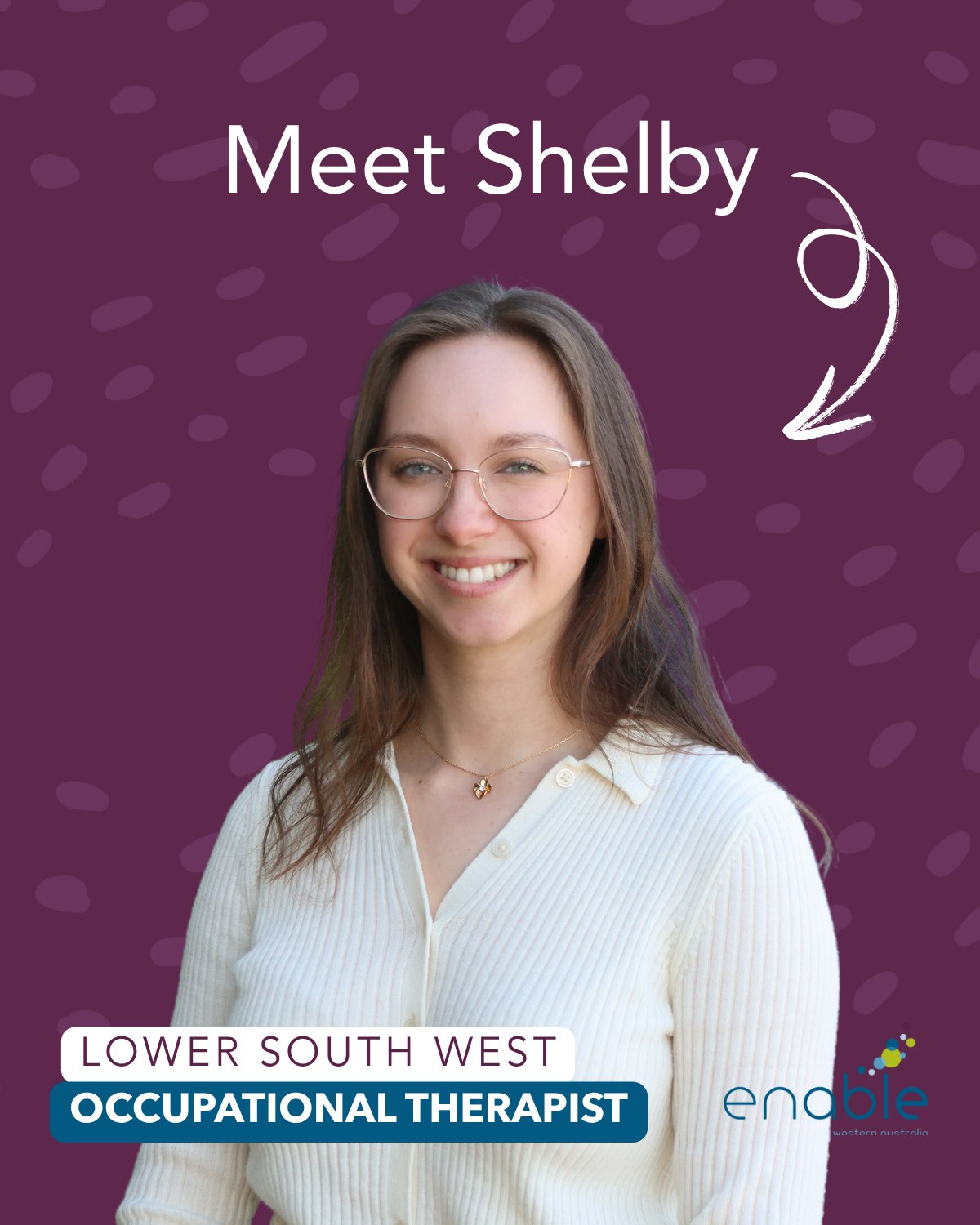 ⭐️ MEET SHELBY ⭐️
Shelby is an Occupational Therapist at Enable WA, based in Bridgetown, and works with people across the lifespan to support participation in everyday life and meaningful activities.
With a Master of Occupational Therapy from Curtin University, Shelby brings a thoughtful, person-centred approach to her work. She places strong importance on recognising and respecting each person’s individuality, ensuring therapy feels relevant, supportive and tailored.
Shelby especially enjoys working with children and young adults on the autism spectrum. She is passionate about meeting people where they’re at, and helping them build on their strengths to achieve goals that matter to them.
Shelby is looking forward to supporting individuals and families across the Lower South West.
Want to make a booking for Occupational Therapy? Book on our website via the link in our bio!
#NDISAustralia #DisabilityWA #AlliedHealth #SupportWork #SupportWorkers #ServiceCoordination #NDISPlans #SpeechPathology #SpeechTherapy #NDIS #OccupationalTherapy #OccupationalTherapists #PBS #PositiveBehaviourSupport #EnableWA