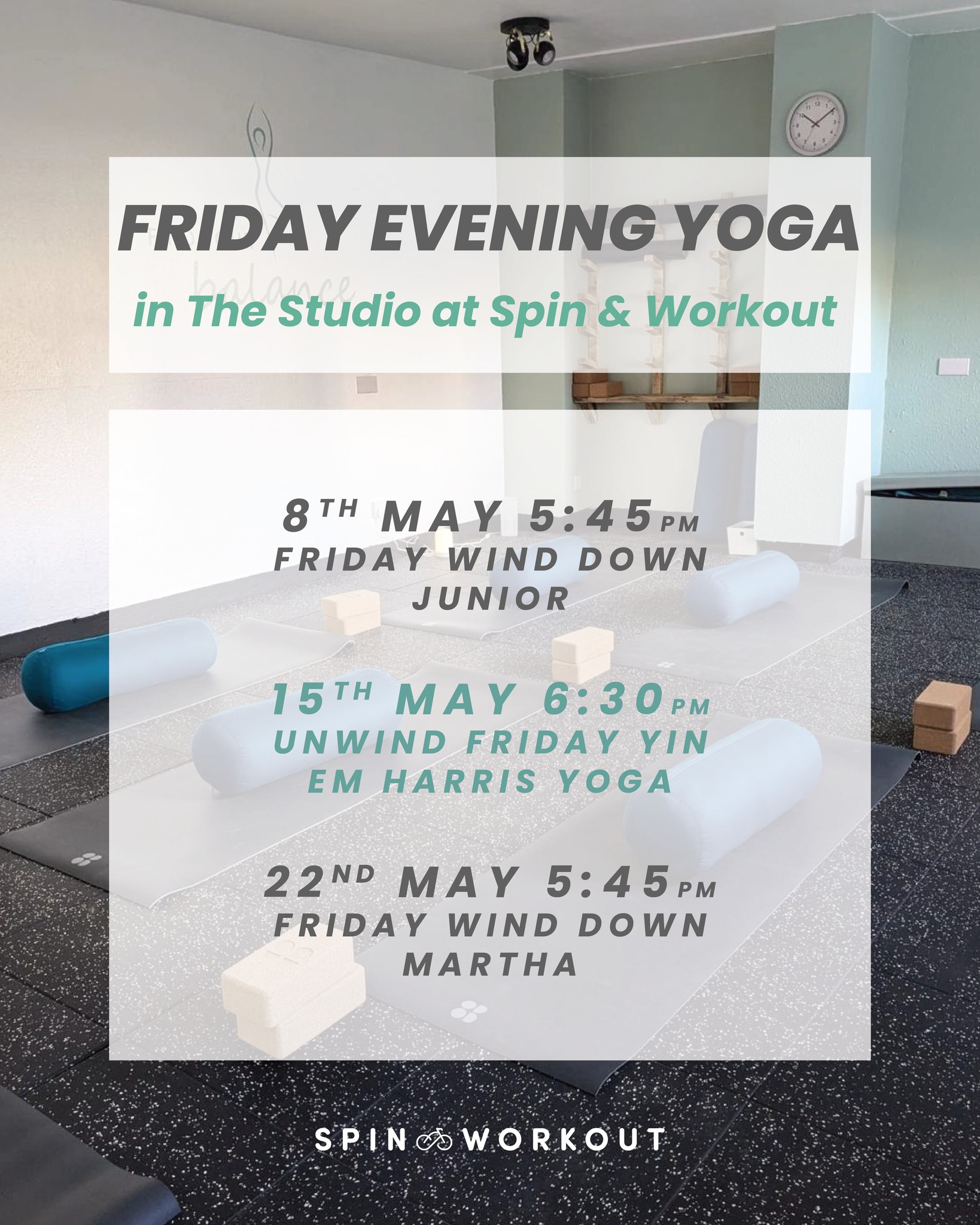 Unwind with us this May 🧘♀️
Our Friday Wind Down Yoga sessions are the perfect way to ease into your weekend. Slow, calming, and designed to leave you feeling restored.
🕔 Fridays at 5:45pm in The Studio at Spin And Workout, entrance located off Lampmead Rd.
May schedule:
• 8th May – Junior @juniorvalentine_
• 15th May – Em Harris Yoga (Partner class) @emharrisyoga
• 22nd May – Martha @martharoseyoga
For the class with @emharrisyoga, booking is a little different:
👉 You’ll need to book directly with Emma
👉 Class packs/memberships can still be used, you just pay a small additional fee when booking directly with Emma, and we'll deduct a pass from your S&W credits.
Book S&W classes via the website or Mindbody app.
Spaces are limited, so be sure to secure your spot early. We can’t wait to help you wind down.
#WindDownYoga #YogaFlow #RelaxAndRestore #SpinAndWorkout