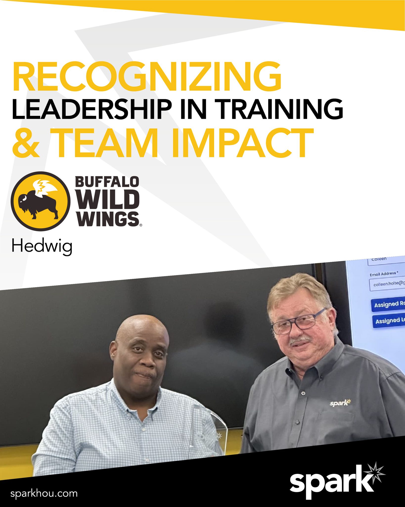 Strong teams are built by leaders who invest in people.
Ron Cash from BWW Hedwig was recognized for Training Management and for embodying the role of the “12th Man”: a leader who supports, develops, and shows up for the team every day.
This recognition reflects what drives long-term performance: building capability, strengthening the bench, and creating consistency across every shift.
At Spark, leadership is measured not only by results, but by the people developed along the way.
Well deserved, Ron!
#TeamCulture #LeadershipMatters #PeopleFirst #RecognitionPost #GrowYourTeam #BehindTheScenesLeadership #WinningTeams