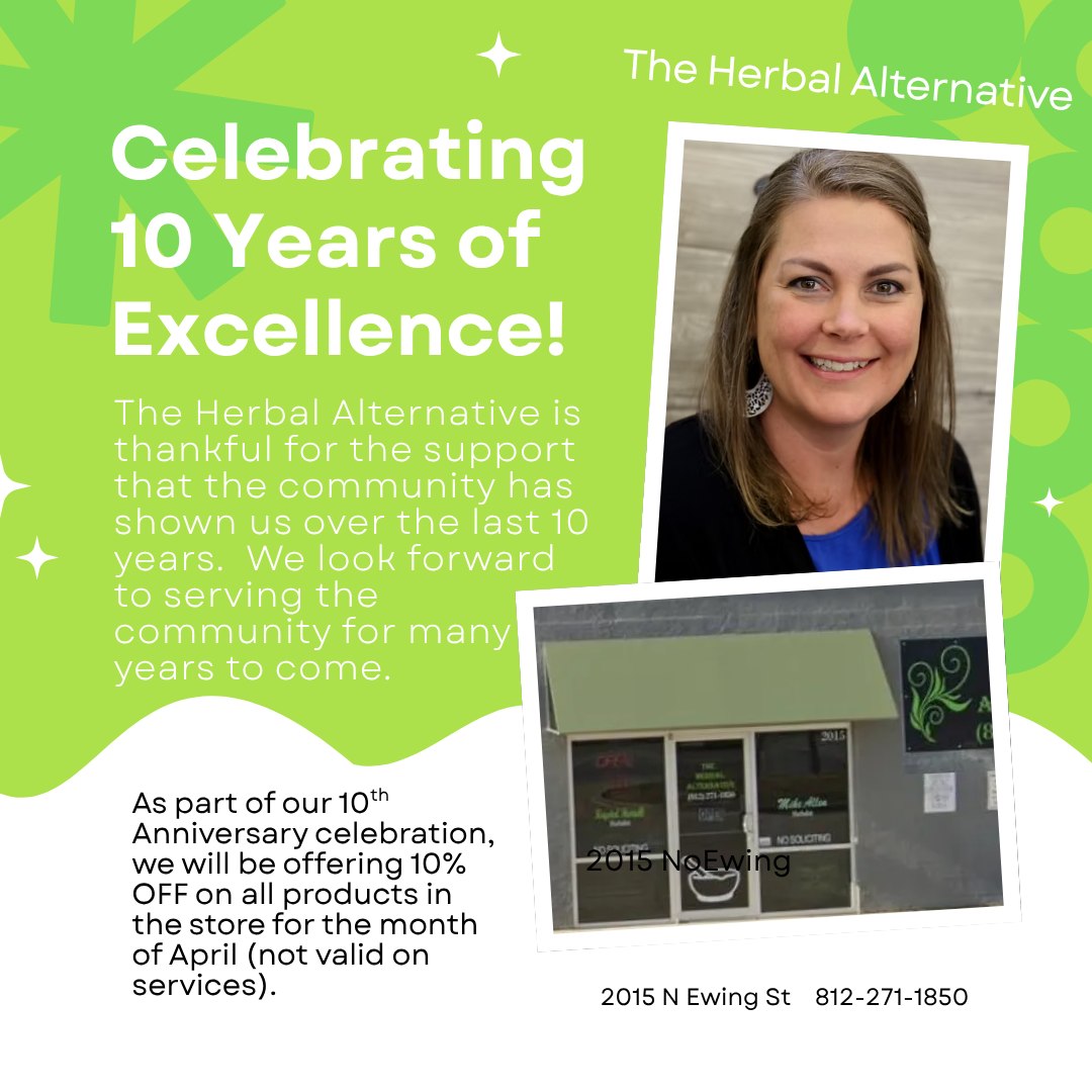 Help us celebrate our 10th anniversary in business. Enjoy 10% OFF on products for the month of April.
#worktobethechampionofyourlife #herbalalternatives #herbalalternative #TenYearsInBusiness #anniversarysale