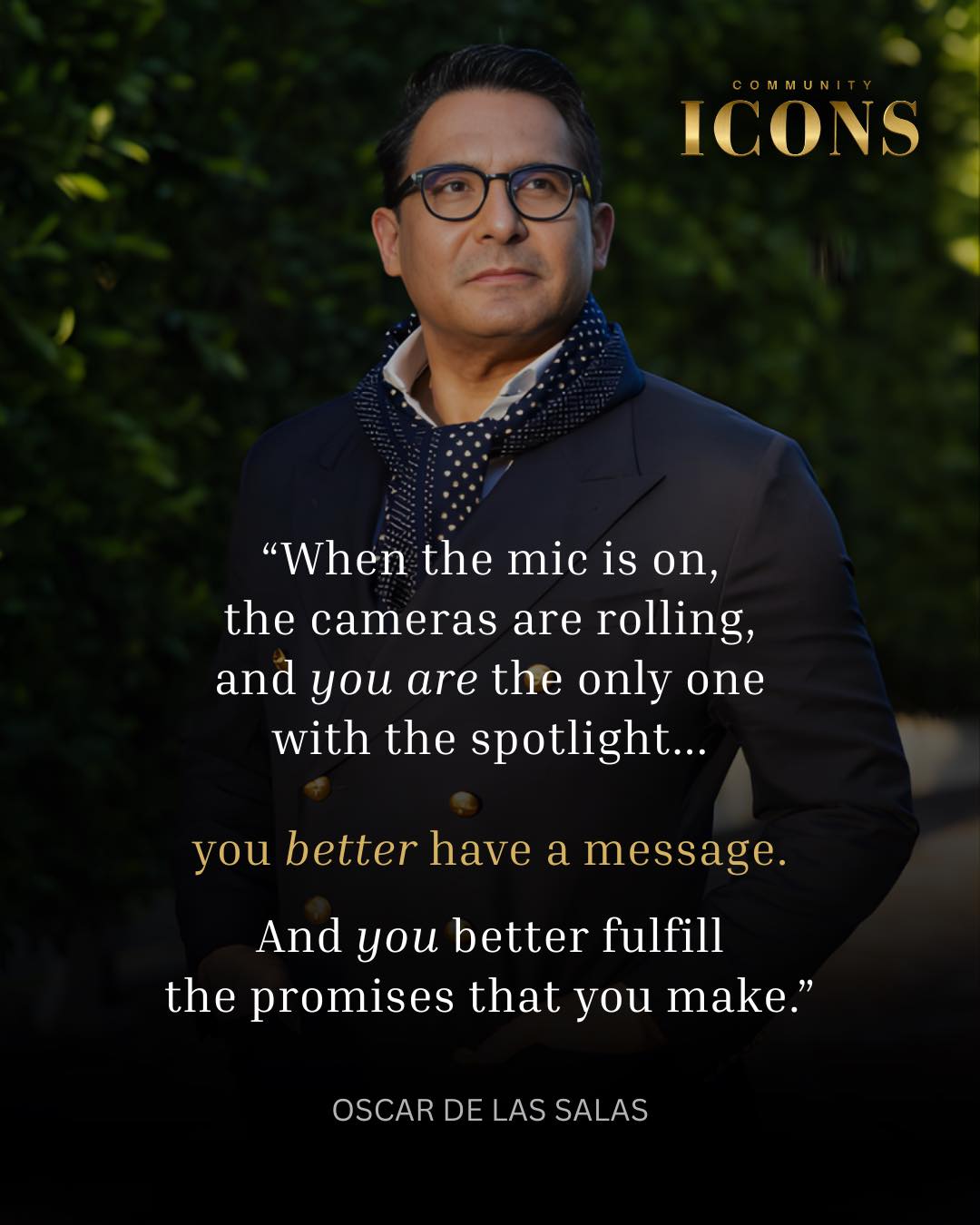 Not every moment asks for attention. Some demand responsibility.
When the spotlight finds you, what follows is no longer performance, it’s promise.
A reflection on presence, purpose, and the quiet discipline behind every word spoken when it matters most.
Discover the story behind the voice.
#CommunityIcons #TheJournalOfTimelessInfluence
@true_hugh @barbs_circle @almahealthcare @jovan_quin @cinthyaq71 @lindavsalon