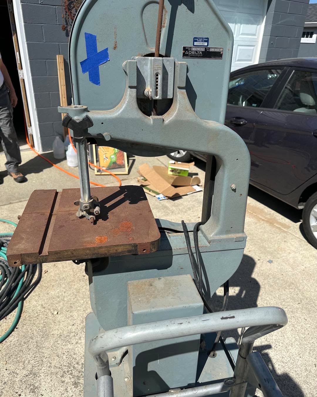 The shop just picked up some history.
A set of machines came our way this week—passed along during a time of transition.
Delta bandsaw. Delta drill press. Craftsman table saw. Delta scroll saw.
One of them still carries a Person County Schools number on it—a fitting nod to our local roots.
We’re grateful for the trust.
We’ll get them cleaned up, back online, and working again.