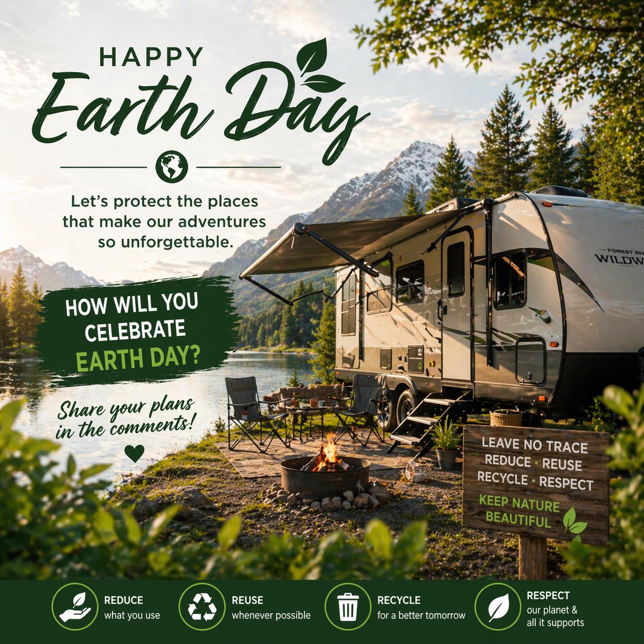 Tomorrow is Earth Day, one of our favourite days of the year! How will you celebrate? Our plan is to keep even more RVs out of the landfills by reimagining them into beautiful, usable spaces for years to come. Tell us in the comments what you will do.
#revolutiontrailers #rvreimagined #earthday #renovatedontreplace #rvrepair #rvrepairshop #rvrepairshopnearme #rvrepairshops