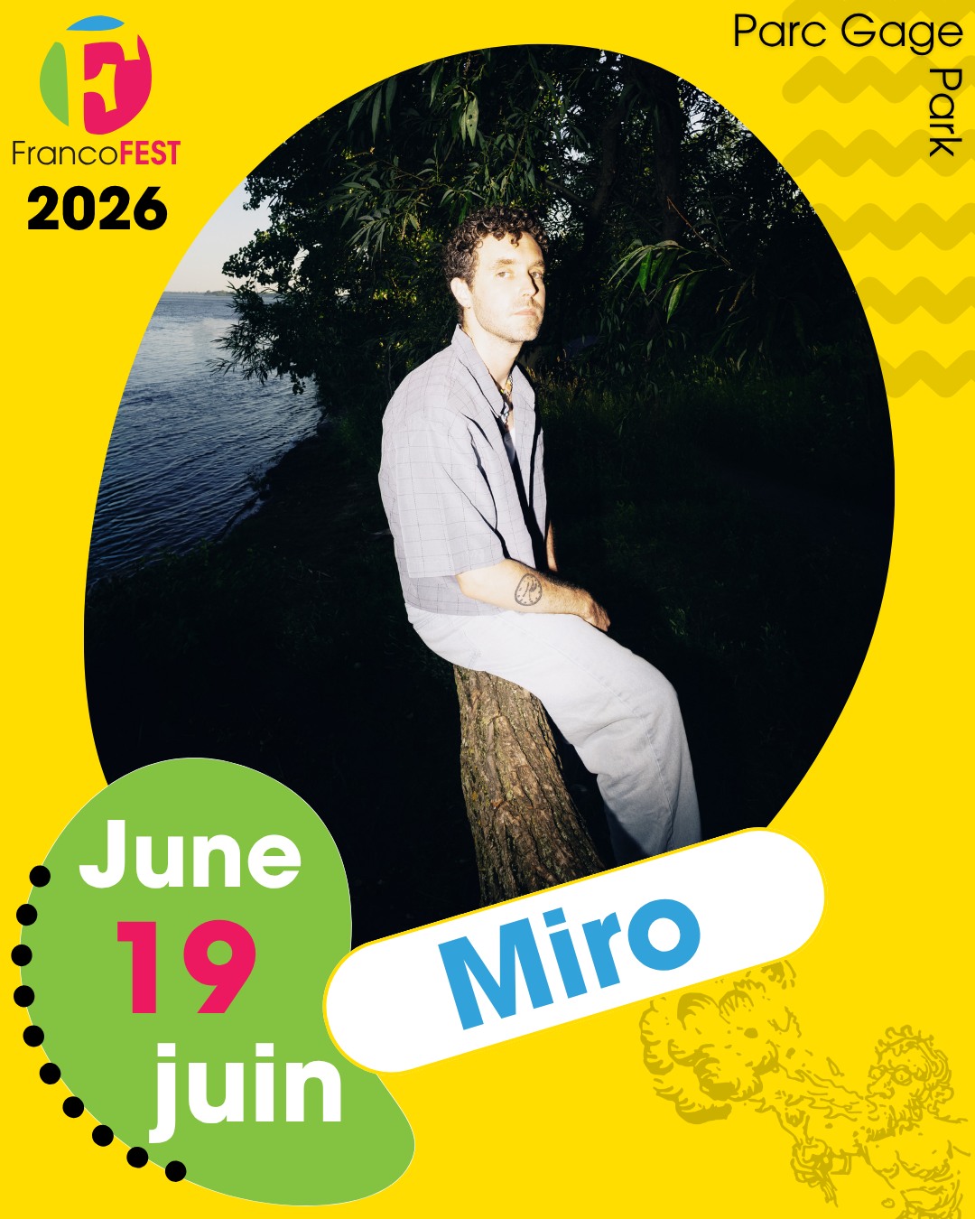 đ Pleins feux sur : MIRO @mirobelzil
đ 19 juin 2026 â FrancoFEST Hamilton
đ Gratuit
Miro propose un spectacle plus assumé, entre R&B, électro et rock alternatif, porté par trois musiciens sur scÚne.
Une performance intense et immersive, pensée pour le live.
đ Qui veut voir ça en direct au parc Gage?