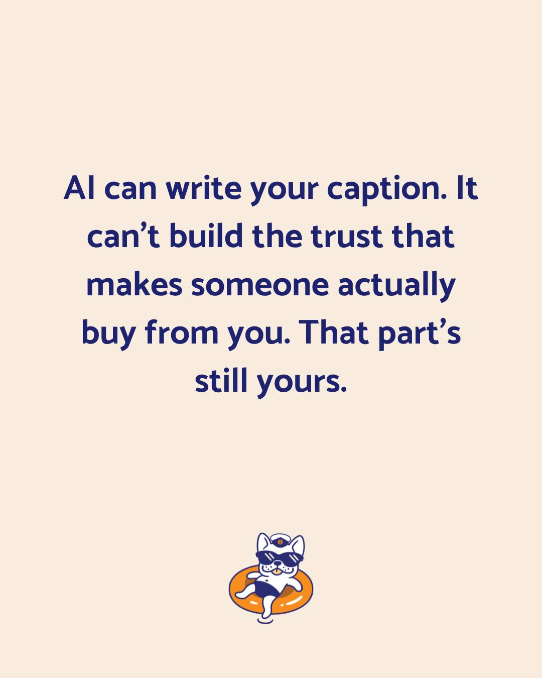AI is a brilliant tool. I use it every single day in my work - for ideas, for speed, for getting a first draft out of my head and onto the screen. It's changed the way I work and I'm not going back.
But here's what AI can't do.
It can't show up to your local market and genuinely chat to someone about your product. It can't remember that a loyal customer just went through something hard and check in on them. It can't build the kind of brand personality that makes people feel like they actually know you before they've ever met you.
That stuff? That's still human. That's still yours.
The businesses winning right now aren't the ones who've handed everything over to AI - they're the ones using it as a tool while keeping their voice, their story, and their relationships front and centre.
.
.
.
#aimarketing #artificialintelligence #aitools #digitalmarketing #contentmarketing #socialmediamarketing #smallbusinessmarketing #marketingtips #socialmediamanager #authenticmarketing #brandvoice #goldcoastbusiness #smallbusinessowner #humanfirst #growyourbusiness