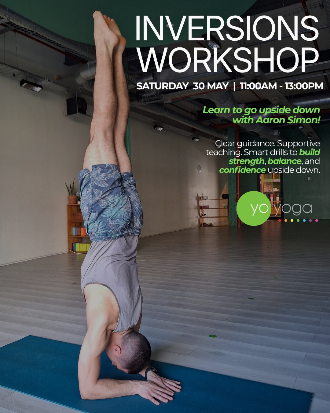 Inversions Workshop with Aaron Simon π€Έ
Ready to turn your practice upside down? Join Aaron for a focused and supportive deep dive into the world of inversions. πͺ This workshop will explore key shapes including Shoulderstand, Forearmstand, Headstand, and Handstand, with a strong emphasis on safe alignment, strength-building drills, and progressive techniques.
Expect clear guidance, intelligent progressions, and plenty of time to practise β whether youβre building foundations or refining your upside-down confidence. π
π
Saturday, 30 May
π 11:00 β 13:00
π° R350 / R315 (Debit Order Members)
All levels welcome. Come play, build strength, and shift your perspective. πβ¨
#yoyoga #yoyogacommunity #yogasouthafricaπΏπ¦