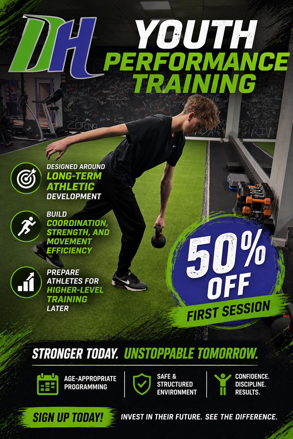 Defining Heights Athletics and Fitness is your premier training facility for youth athletes ages 6-16. Reach out today to build confidence, discipline and results at definingheights.com
#youthsports #strengthtraining #fitness #strengthandconditioning