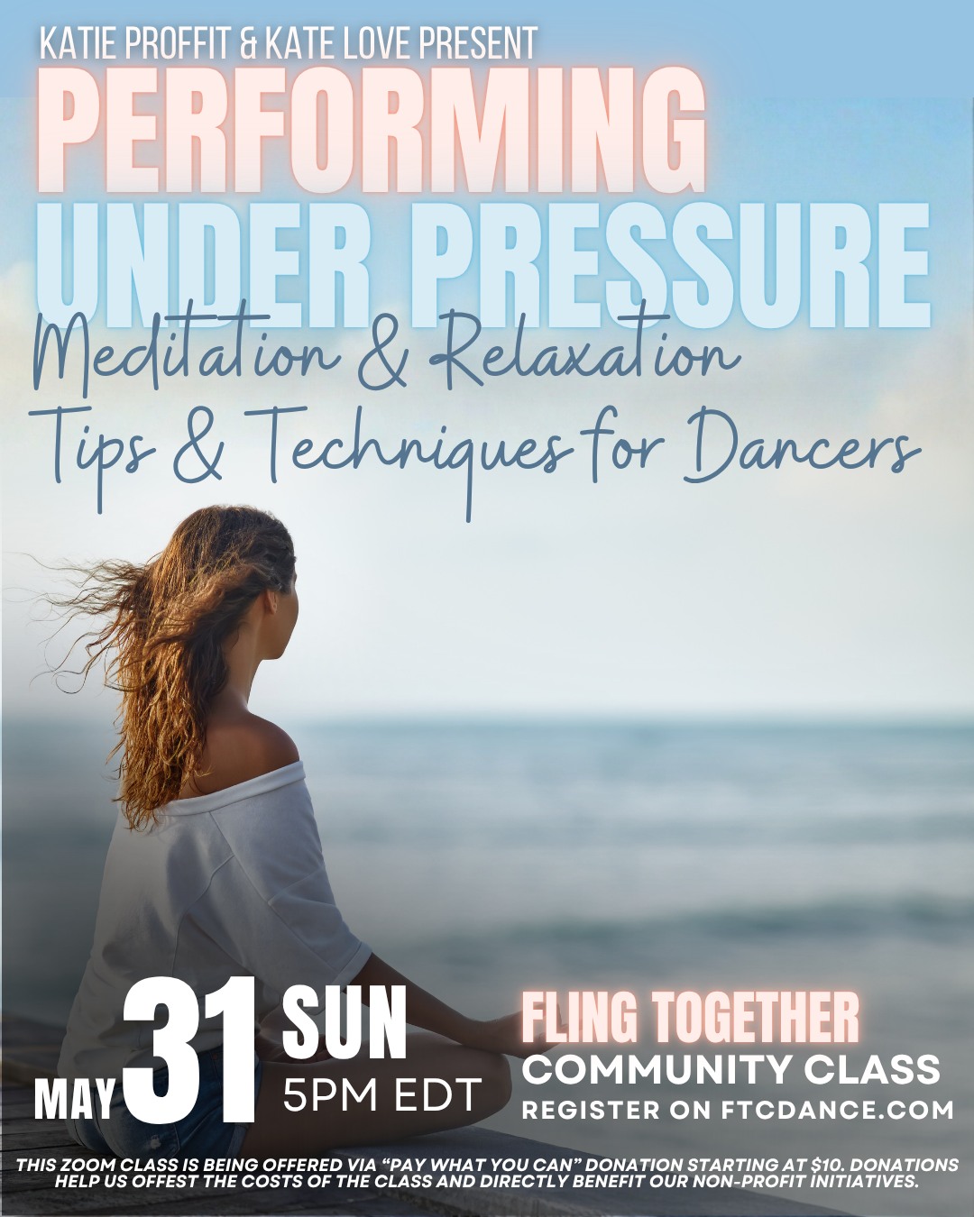Ready to master the mental game? 💪🧠 This session is designed for Highland dancers looking for practical ways to handle performance stress. Along with expert discussion, you'll walk away with custom guided meditations and relaxation techniques. 🧘♀️ We are thrilled to host Katie Proffit of Pressure Pointe Coaching, a former champion and Psychologist, alongside yoga and mindfulness specialist Kate Love. Both presenters share a deep passion for helping dancers navigate the pressures of competition with confidence and ease.
🔗 Registration link in bio
Live class is at 5pm EDT on 31 May 2026 🎥 Recording available
Class will be on zoom 31st May at 2pm PDT (Vancouver); 3pm MDT (Denver); 4pm CDT (Winnipeg); 5pm EDT (New York); 6pm ADT (Halifax); 6pm GMT-3 (Sao Paulo); 10pm GST (Edinburgh) and on 1st June at 7am AEST (Brisbane); 9am NZST (Wellington).
Check the time in your time zone at worldtimebuddy.com
Fling Together classes are offered via "pay what you can" donation starting at $10. With your donation you can attend the live class and you will receive the recording of the class. Class recordings will be available for 3 months. Donations help us offset the costs of the class and directly benefit our non-profit initiatives.