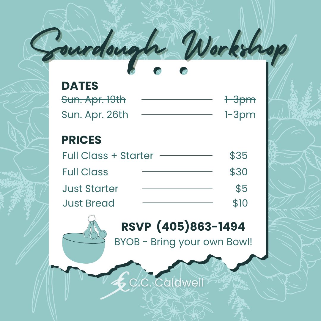 Sewing, Sourdough, or BOTH?? RSVP for a workshop to learn the basic skills to make your own sourdough or scrunchies at home!
The full class price for either workshop includes: 2 hour instruction, printed instructions and notes for later, supplies for hands on instruction! Comment or text me if you have any questions or would like to RSVP
#sewingclass #bakingclass #okcclass #okcworkshop #sourdough