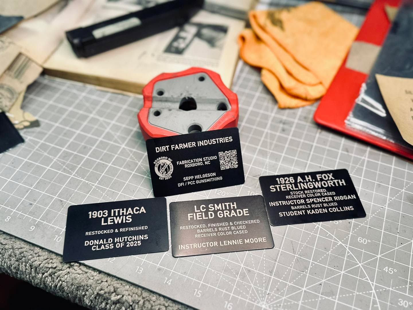 Put together a set of engraved display tags this week for a few shotguns that’ll be presented at the deepriversportingclays 2026 Southern Side by Side Championship.
These are going to the youth challenge winners—work done by students and instructors at Piedmont Community College, now heading out into the field.
Nothing complicated on our end. Just anodized cards, a laser, and taking the time to get them to read clean and hold up.
But it’s one of those small pieces that ties things together—digital work, physical objects, real use.
This might be the first time we’ve done something like this—work that’s there to highlight and showcase someone else’s.
That’s pretty cool.
It’s also one of those moments where Skandi Precision feels like it’s starting to take shape.
Piedmont Gunsmithing Association
#southernsidebysidechampionship #southernsidebysidechallenge