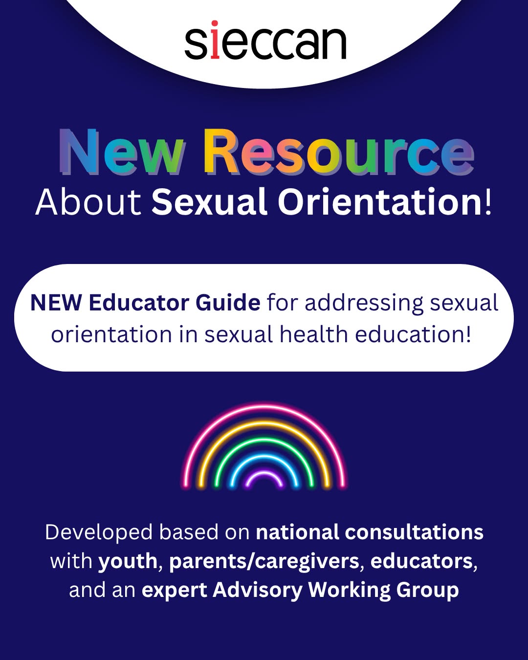 SIECCAN is happy to announce our NEW Educator Guide on addressing sexual orientation in sexual health education. 🌈📘
Effective sexual health education should include information on sexual orientation to reduce discrimination, promote acceptance, and support positive sexual health outcomes for all youth, including 2SLGBTQINA+ youth.
Developed through national consultations with youth, parents and educators, guided by an expert Advisory Working Group, and grounded in up-to-date research, this guide offers practical, inclusive strategies to support classroom practice.
🔗 Explore the Educator Guide on our website. Link in bio.
Financial contribution from the Public Health Agency of Canada
#SexualHealth #SexualHealthEducation #ComprehensiveSexEd #SexEd #EvidenceBased #PublicHealth #HealthPromotion #2SLGBTQINA #InclusiveEducation #KnowledgeTranslation
-----
Le CIÉSCAN est heureux d’annoncer la publication de son NOUVEAU guide à l’intention des personnes enseignantes pour aborder l’orientation sexuelle dans l’éducation à la santé sexuelle. 🌈📘
Une éducation à la santé sexuelle efficace devrait inclure des informations sur l’orientation sexuelle afin de réduire la discrimination et de promouvoir l’acceptation, le respect ainsi que des résultats positifs de santé et de bien-être sexuels pour tou·te·s les jeunes, y compris les jeunes 2ELGBTQINA+.
Basé sur des consultations nationales auprès de jeunes, de parents et de personnes enseignantes, sur les conseils d’un groupe consultatif d’expert·e·s et sur des recherches récentes, ce guide propose des stratégies pédagogiques pratiques et inclusives.
🔗 Consultez le guide à l’intention des personnes enseignantes sur notre site Web. Lien dans la bio.
Contribution financière de l’Agence de la santé publique du Canada
#SantéSexuelle #ÉducationSantéSexuelle #ÉduSexuComplète #ÉduSexu #SantéPublique #PromotionDeLaSanté #2ELGBTQINA #ÉducationInclusive #ApplicationDesConnaissances