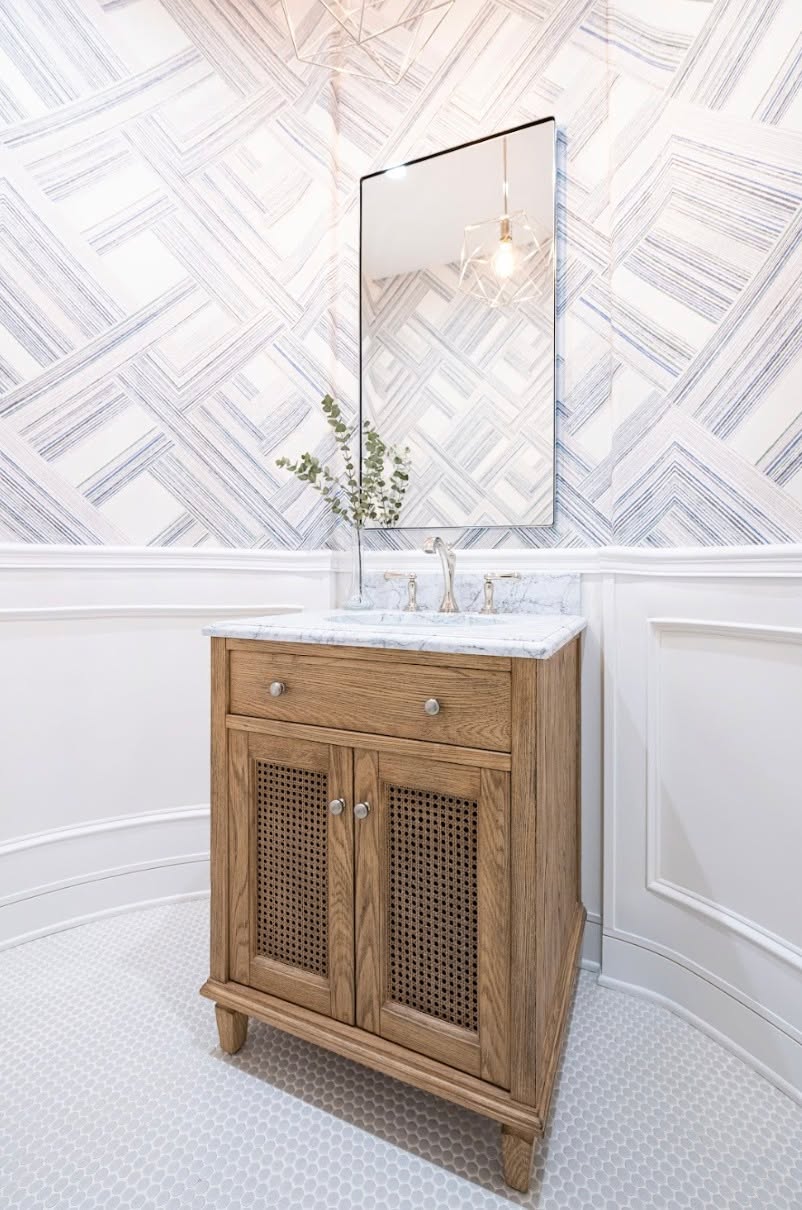 A small space with a big transformation.
This powder bath went from simple and overlooked to something much more layered, intentional, and reflective of the home.
It’s often these smaller spaces that allow for the most personality and where thoughtful design can make the biggest impact.
SWIPE FOR THE BEFORE!