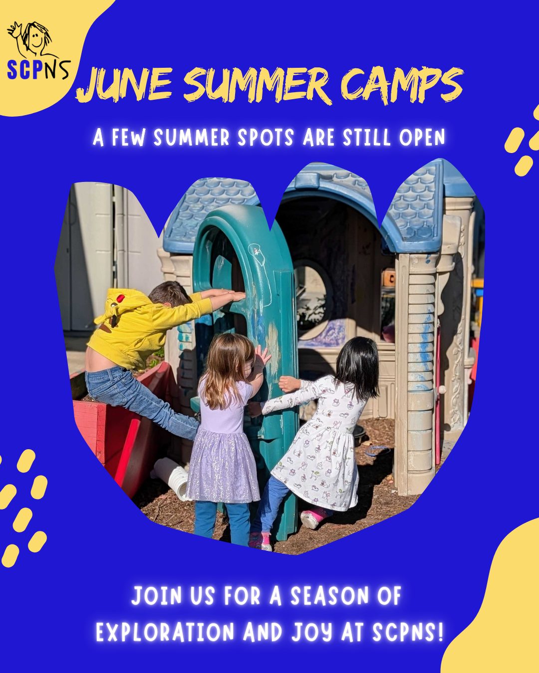 Summer at SCPNS is something special ☀️
Our days are filled with water play, creativity, friendship, and plenty of child-led adventure.
We still have a few spots open in our summer program—come join our little village and make some summer magic with us 💛
#SCPNS #SummerPreschool #PlayBasedLearning #CoopCommunity
