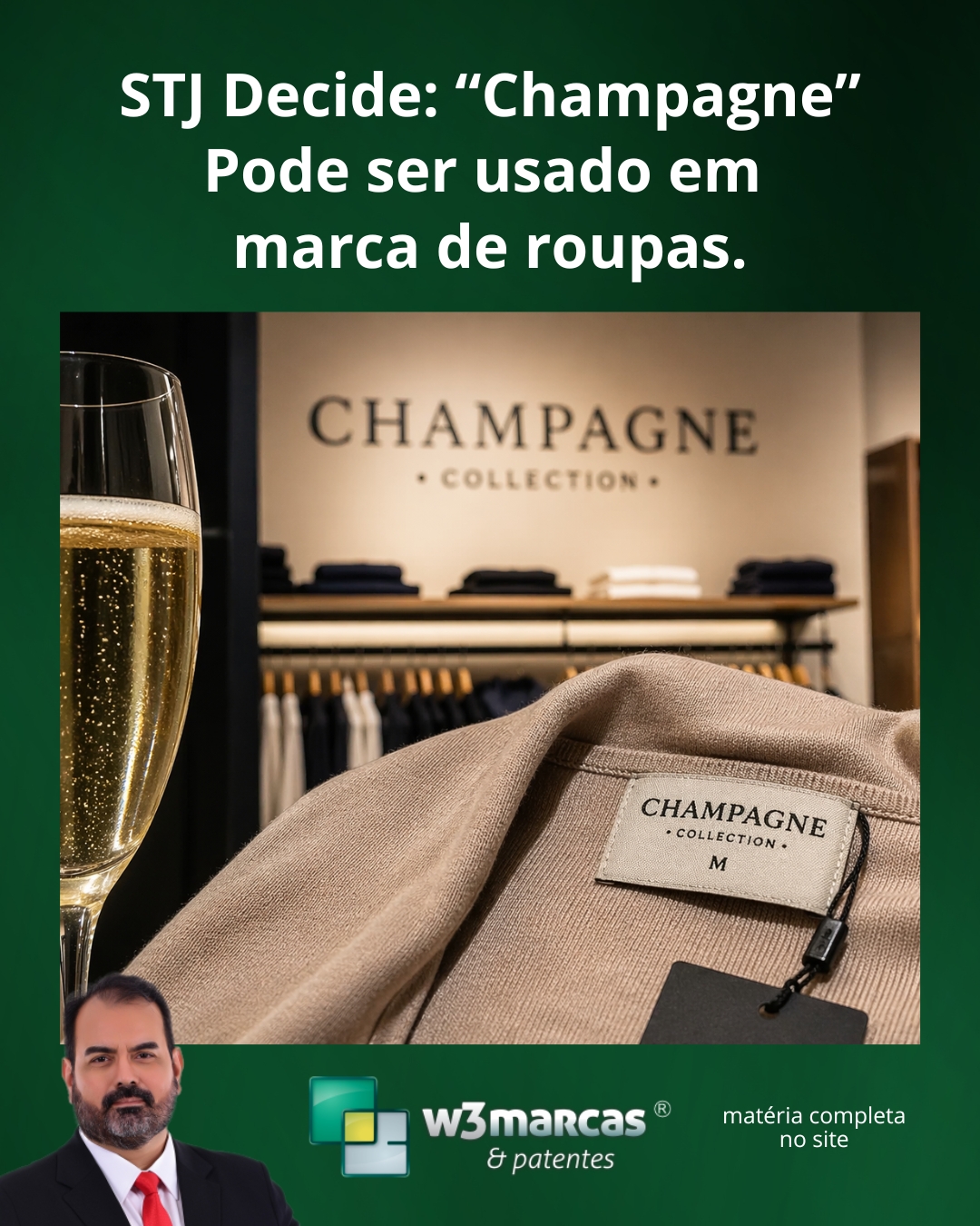 🥂👕 Você sabia que “Champagne” pode ser usado em marca de roupas?
O STJ decidiu que o uso do nome “Champagne” por empresa do setor de vestuário não viola os direitos ligados à tradicional bebida francesa.
⚖️ Motivo? Os segmentos são diferentes: bebidas x moda. Assim, não haveria risco de confusão ao consumidor.
📌 Essa decisão mostra algo importante: o registro de marca não garante exclusividade absoluta em qualquer ramo. Tudo depende da classe, atividade exercida e possibilidade real de conflito.
🚨 Antes de investir em nome, logo e divulgação, o ideal é analisar a viabilidade jurídica da marca.
Proteja sua empresa com estratégia e segurança.
🌐 Leia a matéria completa:
https://www.w3marcasepatentes.com.br/post/stj-decide-champagne-pode-ser-usado-em-marca-de-roupas
Fonte: Consultor Jurídico (ConJur), com base em decisão do STJ publicada em 26/03/2026.
#RegistroDeMarca #INPI #MarcasEPatentes #PropriedadeIntelectual #DireitoEmpresarial #Empreendedorismo #MarcaRegistrada #W3Marcas #STJ #Branding #ProteçãoDeMarca #Negócios