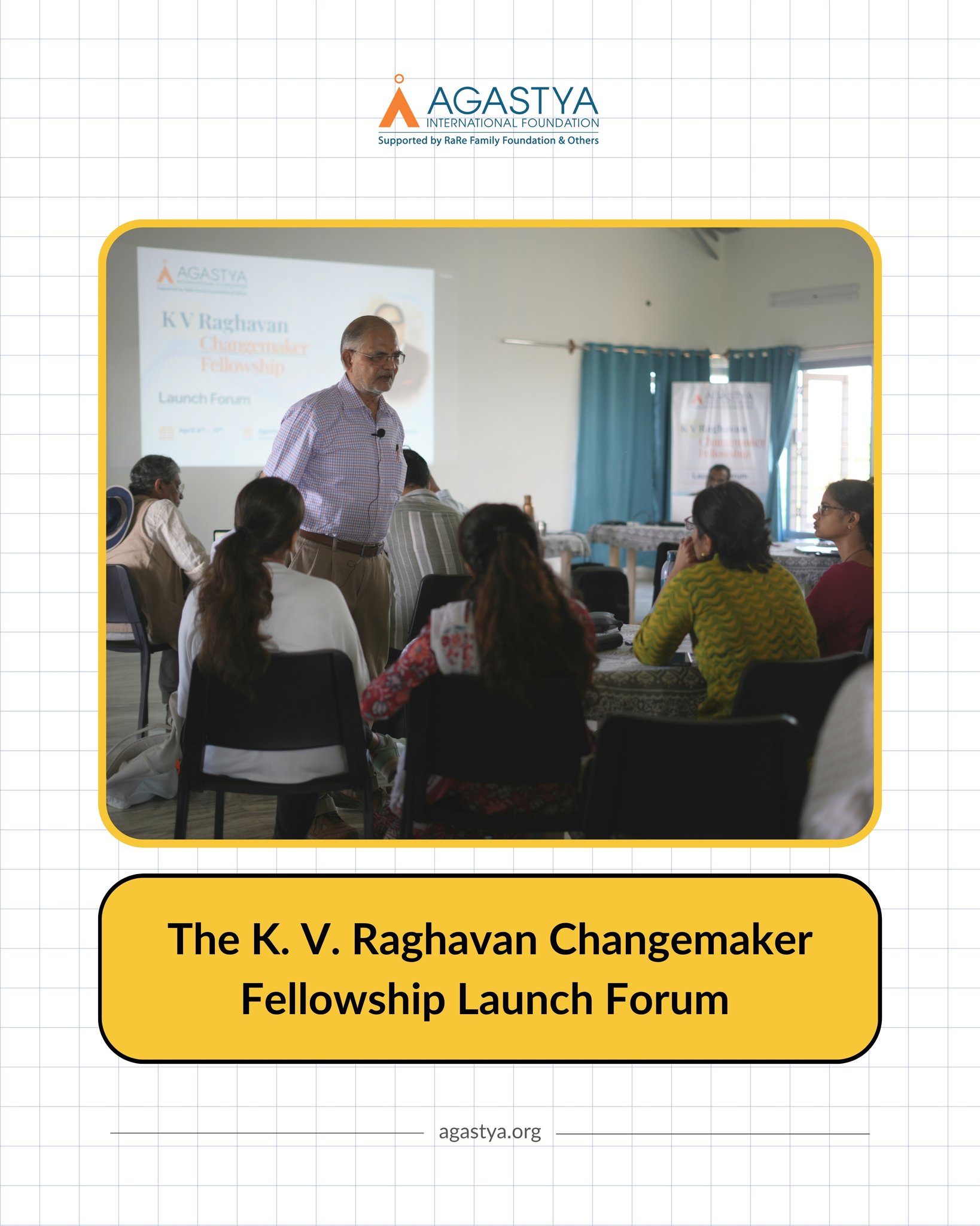 The K. V. Raghavan Changemaker Fellowship Launch Forum
Rooted in the vision of our Founder trustee, Shri K. V. Raghavan, who believed that “people matter most,” Agastya launched this fellowship program, which aims to build a strong network of changemakers who can learn from each other, collaborate, and amplify their impact.
The fellowship kicked off with a 5-day launch forum. Over five days at the Agastya Creativity Campus, Gudivanka, Andhra Pradesh we brought together a diverse cohort of passionate educators, innovators, and leaders from 21 organisations from across India each committed to reimagining education.
The forum was not just a gathering but a space for dialogue, reflection, and co-creation, featuring knowledge-sharing sessions, immersive dialogues, visionary keynotes, radical exposure visits, and co-creation workshops.
We were honored to have distinguished guests engage deeply with our fellows. Through insightful talks and one-on-one interactions, our participants had the privilege of learning from:
Ramji Raghavan, Founder & Chairperson, Agastya
Dr. V. K. Aatre, former Head of DRDO
Dr. A.S. Kiran Kumar, former Chairperson of ISRO
Prof. N.M. Agarwal, IIM Bangalore
Dr. Vinay Dabholkar, Innovation Expert
Through rich conversations, experiential learning, and exposure visits, our fellows engaged deeply with ideas of hands-on learning and systemic change.
As the forum concludes, the journey continues.
#Agastya #ChangemakerFellowship #ExperientialLearning #EducationForChange #InnovationInEducation