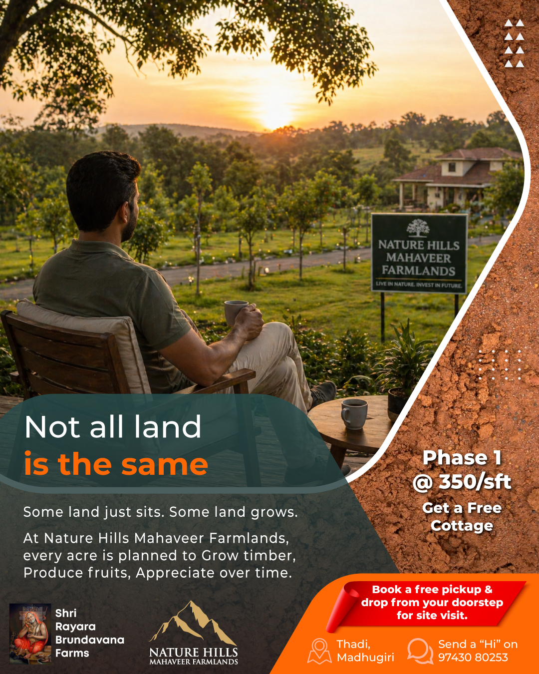 🌿 Not all land is the same.
Some land just sits.
Some land grows.
At Nature Hills Mahaveer Farmlands, every acre is planned to:
🌳 Grow timber
🍎 Produce fruits
📈 Appreciate over time
Because the right land doesn’t wait. It works.
📲 Send a Hi on 97430 80253
#NatureHillsMahaveerFarmlands #FarmlandInvestment #ManagedFarmlands #LandInvestmentIndia #GreenWealth #TimberYield #FruitYield #BlackstoneMango #SandalwoodPlantation #PremiumFarmlands #AgroInvestment #LandOwnership #InvestInLand #BangaloreInvestments #NatureBasedInvestment #SustainableLiving #FutureWealth #EcoInvestment #SmartInvestment #LandAppreciation #FarmLifeIndia #FreeCottage #GreenAssets #GrowWithNature #RealAssetInvestment #InvestmentOpportunity #CountrysideLiving #WealthCreation #AgroForestry #PassiveIncomeIndia