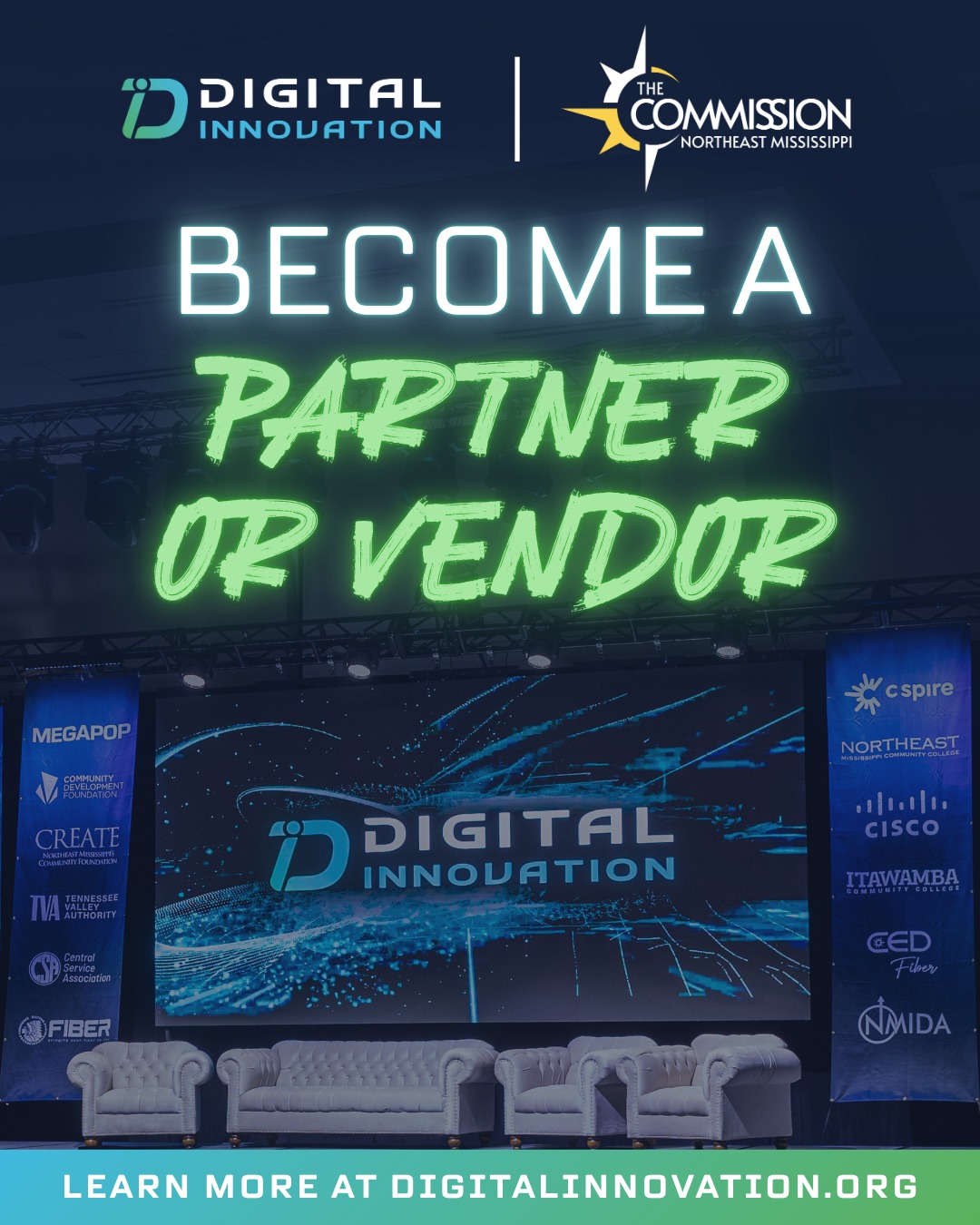 Want to be part of something BIGGER?
Digital Innovation 2026 is the place to showcase your brand, connect with industry leaders, and engage with a forward-thinking audience. Whether you’re looking to become a vendor or partner, this is your opportunity to make an impact. 🌐✨
Tag a business that should be part of this event or visit our website to learn more about how to join us: digitalinnovation.org!
📆 September 29 -30
📍 Cadence Bank Arena and Conference Center
-
#DigitalInnovation #DigitalInnovationMS #Innovate2026 #MyTupelo #NorthMississippi #TupeloMS #CyberSecurity #ArtificalIntelligence #TechSolutions #TechConference #FutureOfTech #TechInnovation #PartnerWithPurpose #VendorOpportunity #BusinessCollaboration #EventPartners #ShowcaseYourBrand #GrowYourNetwork