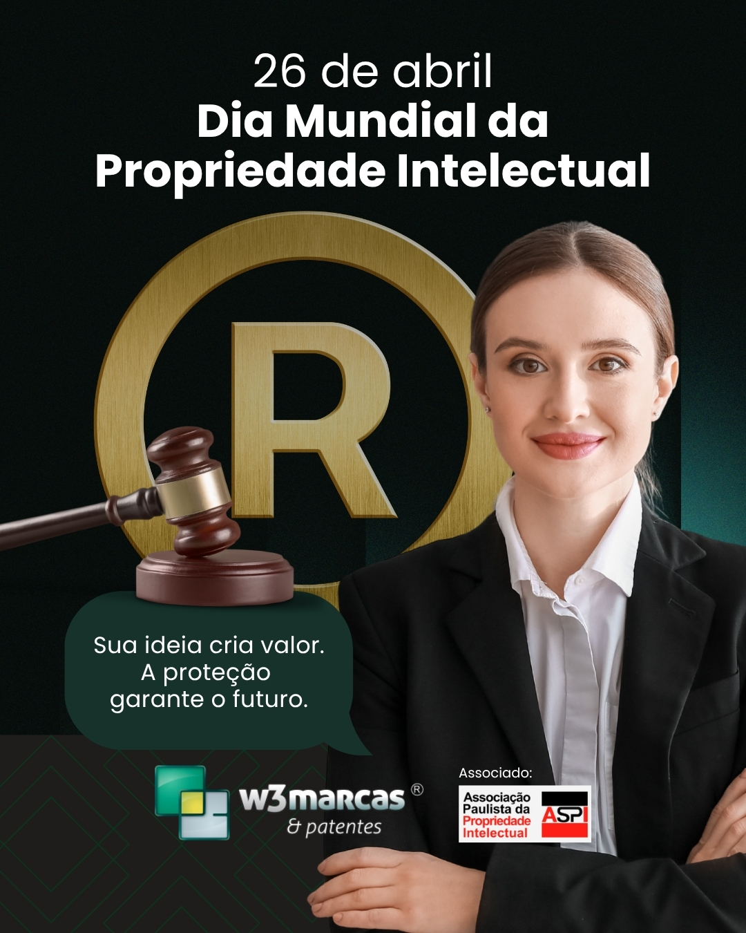 📌 26 de Abril | Dia Mundial da Propriedade Intelectual
Parabenizamos esta importante data, que celebra a criatividade, a inovação e o talento de todos aqueles que transformam ideias em projetos, negócios e oportunidades.
O Dia Mundial da Propriedade Intelectual reforça a relevância de proteger aquilo que nasce da inteligência, da dedicação e do espírito empreendedor.
Marcas, patentes, direitos autorais e desenhos industriais são patrimônios valiosos, capazes de gerar crescimento, credibilidade e vantagem competitiva no mercado.
🔒 Proteger sua marca é preservar conquistas, assegurar exclusividade e fortalecer o futuro da sua empresa.
📲 Fale com um especialista:
📱 (85) 98602-4353
📧 registrecom@w3marcasepatentes.com.br
🌐 www.w3marcasepatentes.com.br
#DiaMundialDaPropriedadeIntelectual #PropriedadeIntelectual #RegistroDeMarca #INPI #MarcasEPatentes #Empreendedorismo #Inovação #W3MarcasPatentes