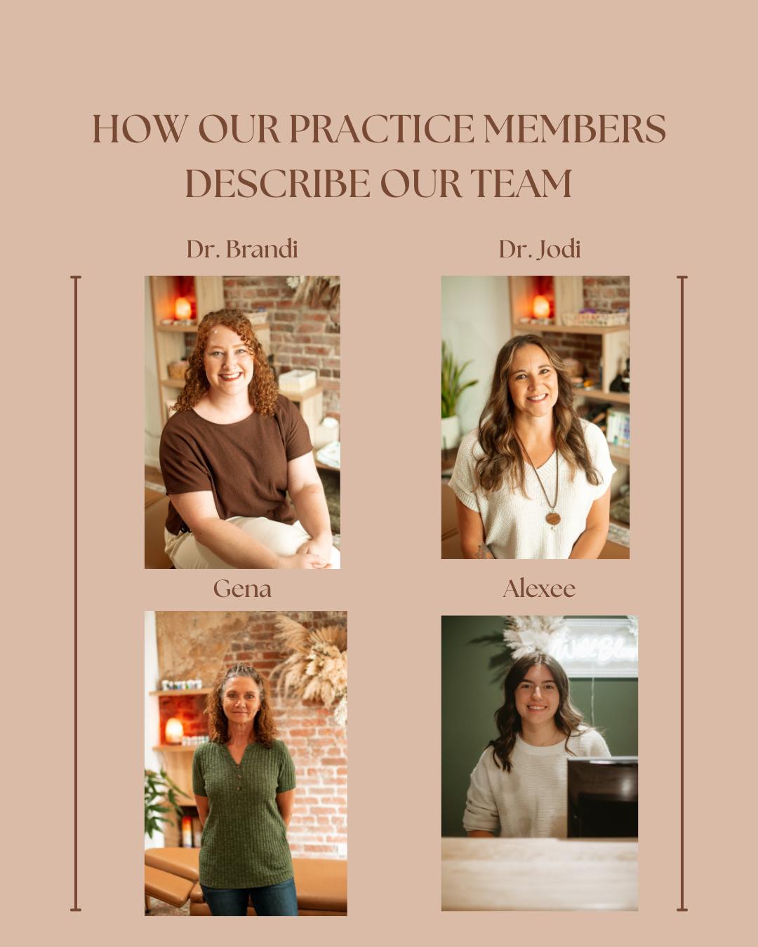 We asked… and y’all answered 🤎
There’s something really special about seeing our team the way our patients do.
Not just what we do—but how we make people feel.
Strong. Gentle. Warm. Encouraging.
Every word shared reflects the heart behind our care, and we don’t take that lightly ✨
We’re so grateful to serve this community and to walk alongside you in your health journey 🤎
.
.
.
#wildbloomchiro #gallatintn #sumnercounty #chiropractic #chiropractor #trend #team #feedback