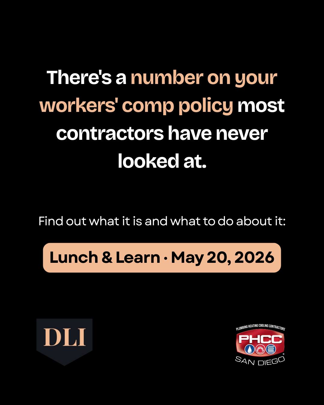 There's a number on your workers' comp policy moving your premium up or down every year. Most contractors have never looked at it.
We're breaking it down May 20. Free for members. Lunch included.
📩 Email taylor@phccsd.org to grab your spot.
#PHCCSanDiego #WorkersComp #ExMod #LunchAndLearn #ContractorLife #SanDiego