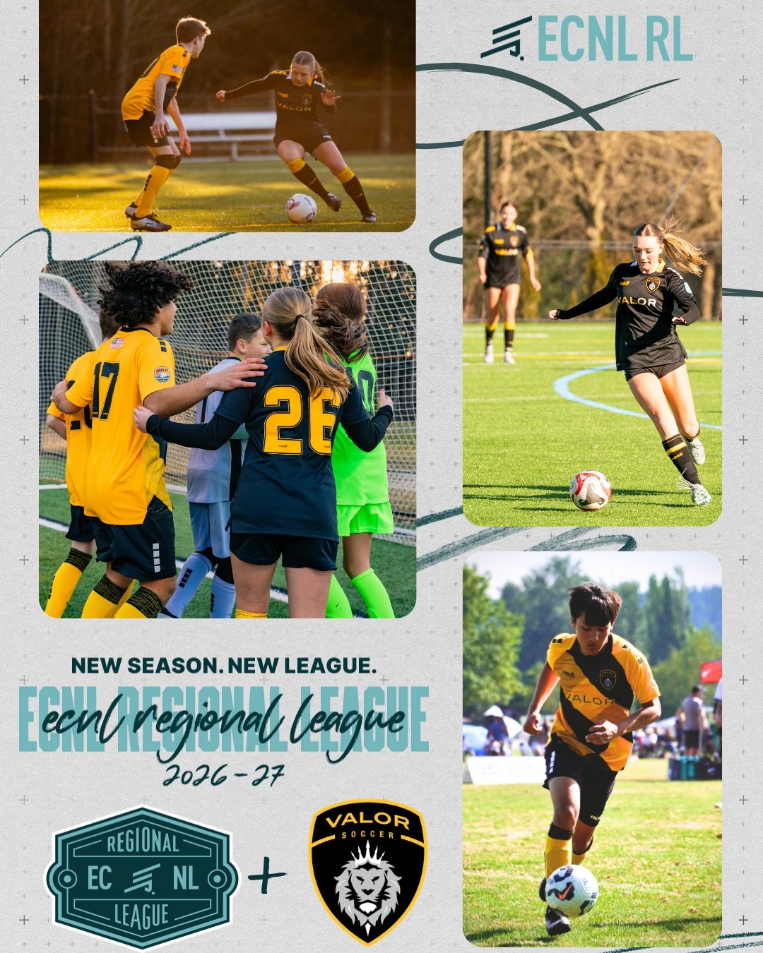 BIG NEWS for Valor Soccer
New Season. New League. #WeAreValor #ValorPride #ECNL #ECNLRL