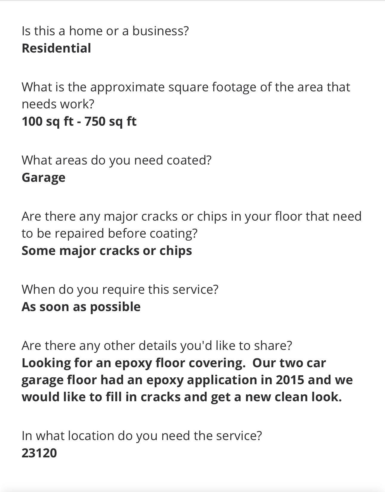 Anybody looking for a flooring job, I got one.