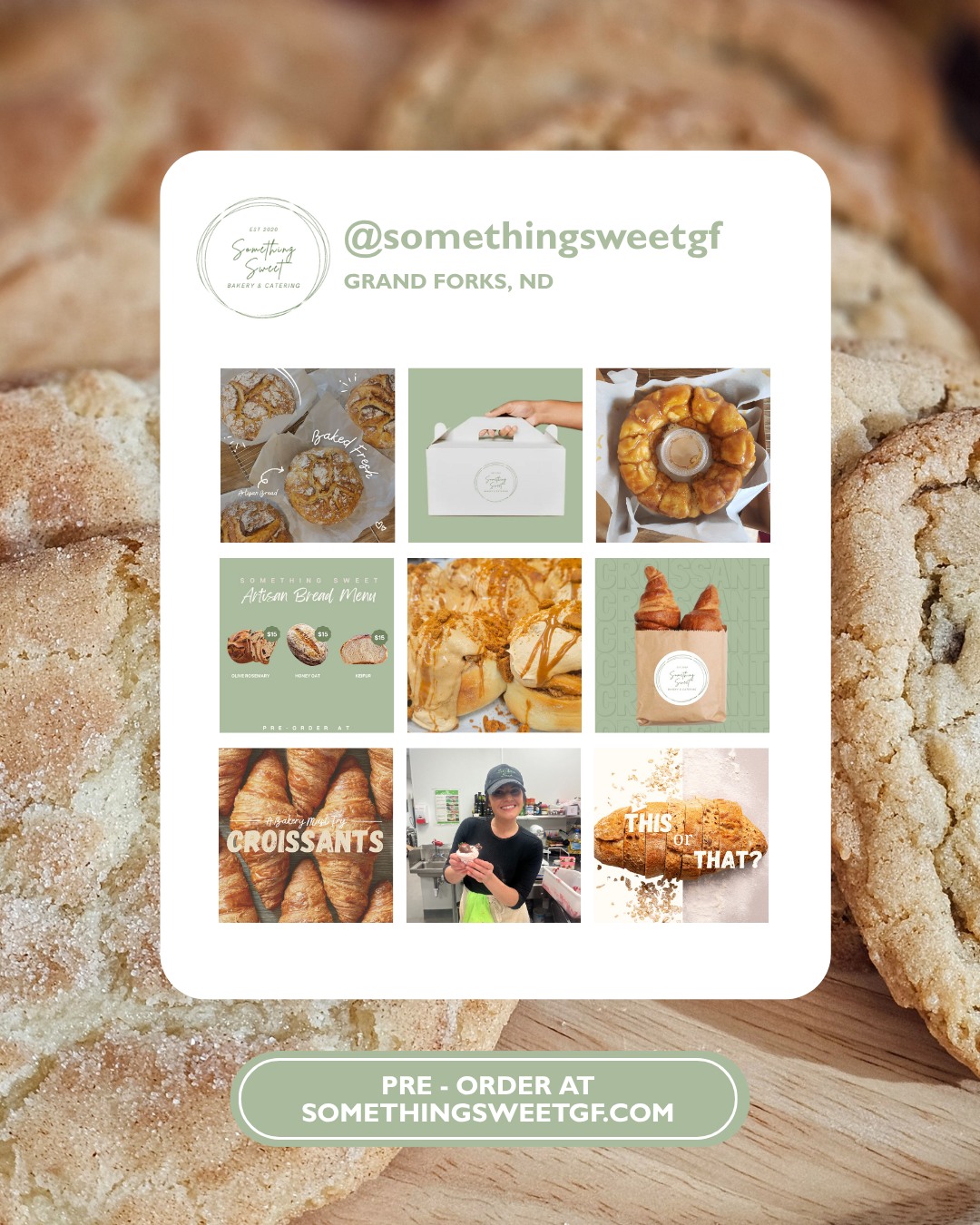 Our Pre-Orders are filling FAST for Mother's Day, grad parties, and summer weddings! 🍪🥐
Secure your order while limited spots are still available ➡ https://www.somethingsweetgf.com/online-ordering-1