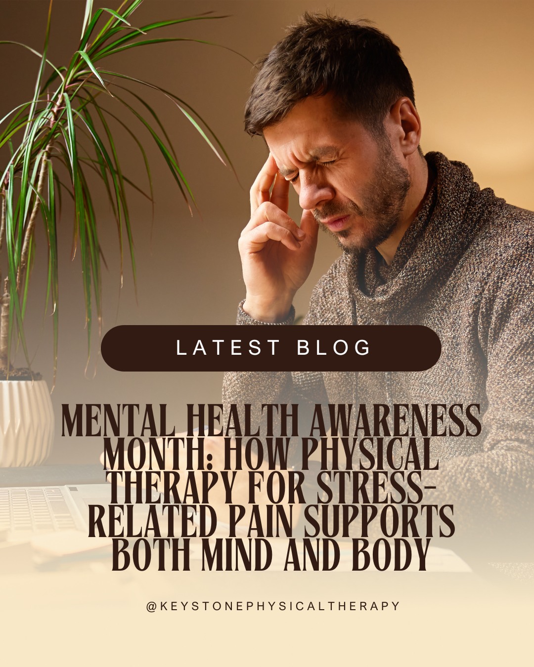 Stress doesn’t just live in your mind—it shows up in your body too.
Tension, headaches, tight shoulders, lingering aches… it’s all connected. The good news? Physical therapy can help you manage stress-related pain while supporting your overall well-being.
This Mental Health Awareness Month, we’re highlighting how movement, guided care, and simple strategies can make a meaningful difference—for both your mind and your body.
Take the first step toward feeling better. 💛
Read our latest blog to learn more. Link in our bio.
#MentalHealthAwareness #MentalHealthMonth #MindBodyConnection #StressRelief #StressManagement #PhysicalTherapy #PTLife #MoveBetter #StayActive #FeelYourBest #MobilityMatters #PainRelief #TensionRelief #HeadacheRelief #InjuryPrevention #WellnessMatters #HealthyHabits #SelfCareDaily #MindBodyHealth #KeystonePT #WisconsinWellness #HolisticHealth #MoveWellLiveWell #CareForYourBody #EverydayWellness #ReduceStress #FeelGoodAgain #HealthAndHealing #SupportYourself #WellnessJourney