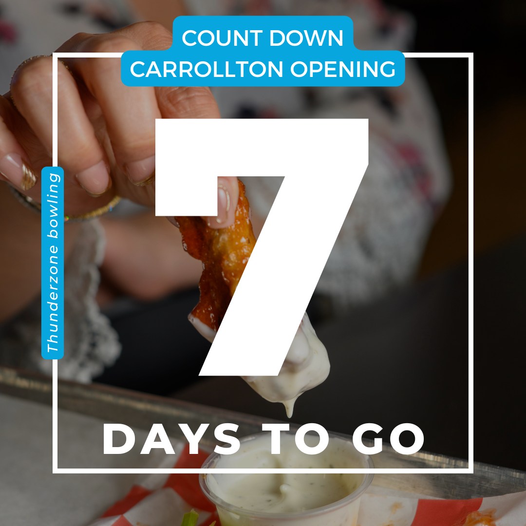 7 DAYS. 1 WEEK. 168 HOURS. ⏳
We are exactly one week away from the biggest party in Carrollton! Have you told your crew yet? Tag your bowling partner below! 👇
#OneWeekToGo #Thunderzone #thunderzonecarrollton