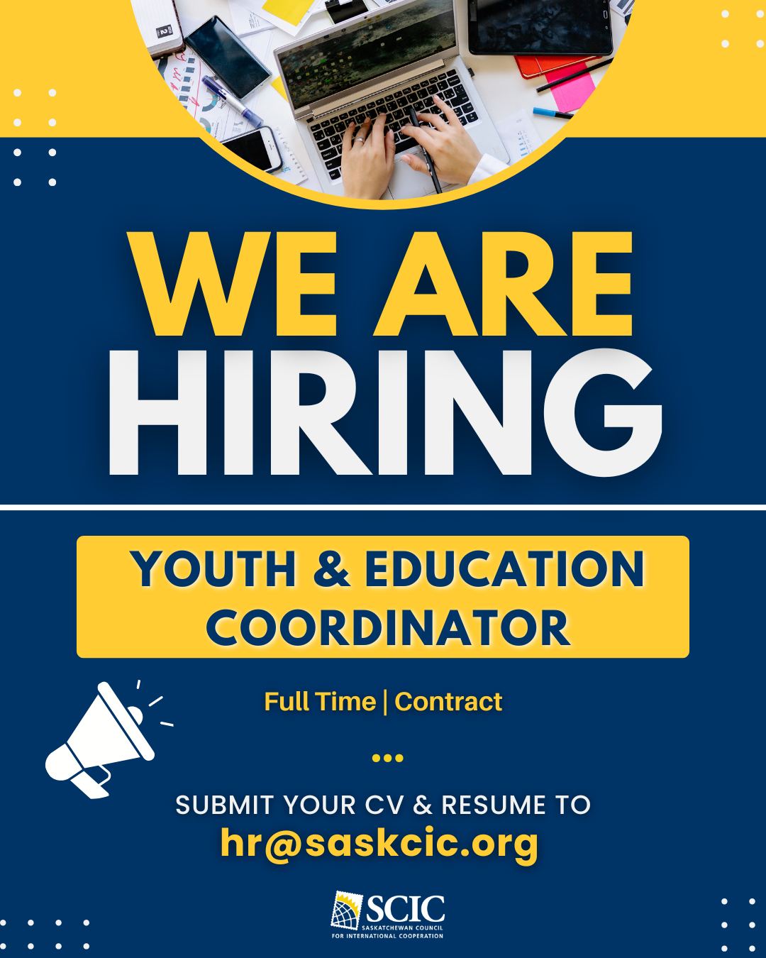 📣 We’re hiring! | Youth & Education Coordinator (Contract)
Are you passionate about youth engagement, education, and global citizenship? Join our team at SCIC and help empower the next generation of changemakers across Saskatchewan!
🧑💻 The Role:
You’ll lead and support youth and education programming across the province, engaging young people in leadership and empowerment opportunities, and work with educators to bring important topics like equality and global citizenship into the classroom. This is a full-time parental leave contract position running until June 2027.
📃 What You Will Do:
✔️ Deliver youth and education-focused programming across Saskatchewan
✔️ Engage and inspire youth from diverse backgrounds to take on leadership roles
✔️ Collaborate with youth organizations and Indigenous youth partners
✔️ Support the delivery of Global Citizenship Education (GCE) in classrooms
✔️ Contribute to initiatives addressing sustainability and global issues
📍 Location: SCIC Office, Regina
⏰ Full-time (35 hrs/week)
🔗 For more information visit the LINK IN OUR BIO
📌 Posting open until filled.
#SaskCIC #SaskatchewanJobs #ReginaJobs