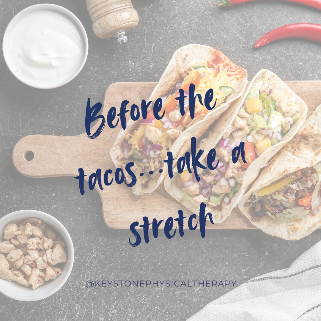 Before the tacos hit 🌮… give your body a quick reset.
A few minutes of stretching can help you move better, feel better, and fully enjoy the celebration (no stiffness stealing the spotlight).
Today’s reminder: take care of your body before you celebrate with it.
Move well. Stay active. Feel your best.
Happy Cinco de Mayo from Keystone PT 🇲🇽
#CincoDeMayo #BeforeTheTacos #StretchFirst #MoveBetter #StayActive #FeelYourBest #MobilityMatters #InjuryPrevention #DailyMovement #WellnessTips #HealthyHabits #BodyCare #PainFreeLiving #PhysicalTherapy #PTLife #KeystonePT #WisconsinWellness #MoveWellLiveWell #Flexibility #StayLoose #ActiveLifestyle #SelfCareDaily #PreventDontTreat #MovementIsMedicine #WeekendVibes #CelebrateSmart #TacoTime #EatWellMoveWell #StrongBodyStrongLife #QuickStretch