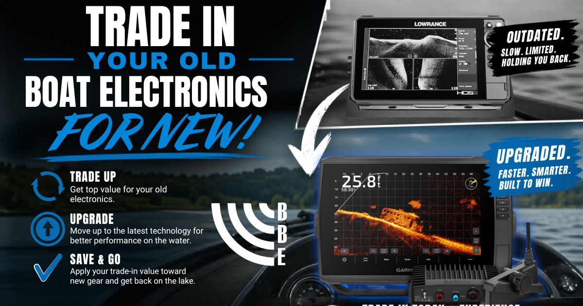 Now is the time to trade in your old electronics for NEW. 🔥
Get top value for your current setup and upgrade your performance on the water.
Fill out the form today to get your quote and get back out there dialed in.
👇🏼
https://www.bassboatelectronics.com/trade-in-program
