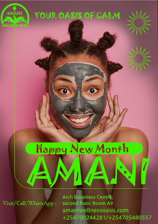Welcome, May.
A new month to relax, recharge, and take care of your body. Start your wellness journey with us.
Let this be the month you choose rest, balance, and self-care.
📍 Arch Business Centre, 2nd Floor, Room A9, Along Eastern Bypass
📞 0700 244 281 | 0705 480 557
#WelcomeMay #NewMonth #SelfCare #WellnessJourney #AmaniWellnessOasis