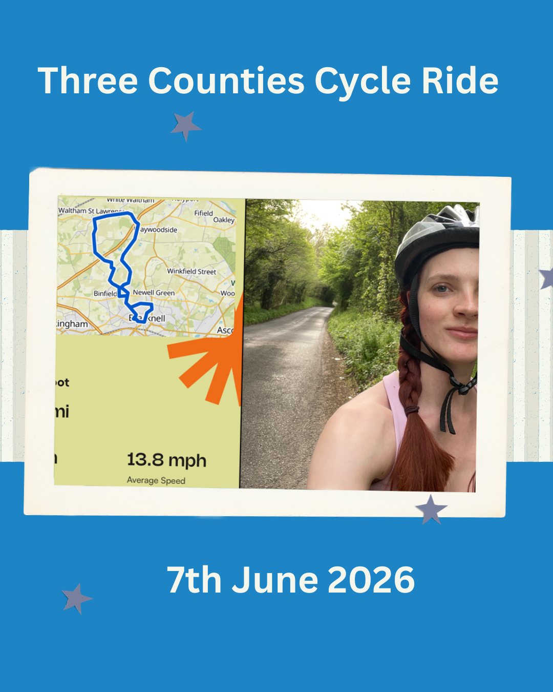🚴♀️ One of our amazing Young Ambassadors is taking on a challenge…
Evangeline is currently in training for the 3 Counties Cycle Ride on 7th June, where she will be cycling 34 miles (around 3 hours!) to raise money for Youthline 💙
She’s been putting in the miles and building up her distance — and here’s a little glimpse of her recent training progress 👏
Every mile she cycles helps us continue supporting young people with their mental health here in Bracknell Forest.
Let’s cheer her on as she gets closer to the big day 🚴♀️💪
https://www.justgiving.com/page/evangeline-waltho-1?utm_medium=FR&utm_source=CL
#Youthline #Fundraising #CycleChallenge #MentalHealthSupport #BracknellForest #CommunitySupport
