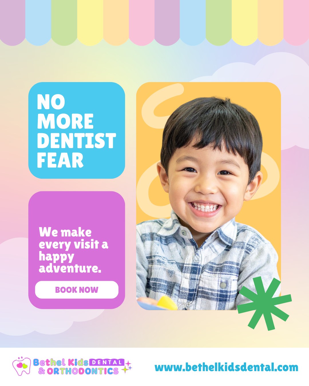 No more hiding under the covers when Mom says "dentist day!"
At Bethel Kids Dental & Orthodontics, we turn every visit into a happy adventure your little one will actually look forward to!
Because brave smiles deserve the best care!
👉 Book your child's appointment today!
🌐 www.bethelkidsdental.com/copy-of-main-appointments-rw
📍 Find us at any of our three locations:
Lodi
531 W. Kettleman Lane, Lodi, CA 95240
📞 (209) 400-2018 | ✉️ bkdlodi@bethelkidsdental.com
Manteca
1660 W. Yosemite Ave. Ste. 1, Manteca, CA 95337
📞 (209) 500-1910 | ✉️ bkdmanteca@bethelkidsdental.com
Sacramento
3633 Bradshaw Rd. Ste. A, Sacramento, CA 95827
📞 (916) 810-2025 | ✉️ bkdsacramento@bethelkidsdental.com
🌐 www.bethelkidsdental.com
#BethelKidsDental #KidsDentist #NoMoreDentistFear #HappySmiles #KidsOrthodontics #BraveSmiles #DentistForKids #SmileAdventure #ChildrensDentistry #HealthyKidsSmiles