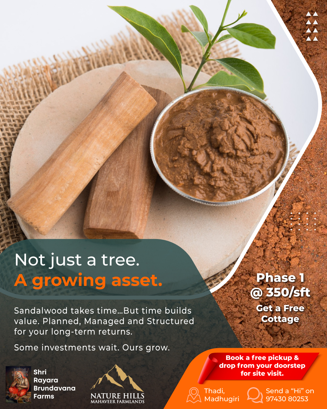 🌳 This is not just a tree. It’s time turning into value.
Sandalwood grows slowly…
But its value builds quietly.
✔ Planned
✔ Managed
✔ Structured for long-term returns
Some investments speak.
Some grow.
📲 Send a Hi on 97430 80253
#NatureHillsMahaveerFarmlands #SandalwoodPlantation #TimberYield #ManagedFarmlands #GreenWealth #LongTermInvestment #AgroForestry #FarmlandInvestment #LandInvestmentIndia #PremiumFarmlands #SmartInvestment #FutureWealth #EcoInvestment #FarmInvestment #LandOwnership #SustainableReturns #NatureBasedInvestment #GrowWithNature #RealAssetInvestment #CapitalGrowth #FarmLifeIndia #GreenAssets #InvestmentOpportunity #WealthCreation #PassiveIncomeIndia #TreeInvestment #NaturalAssets #LongTermGrowth #FarmProjects #GreenReturns