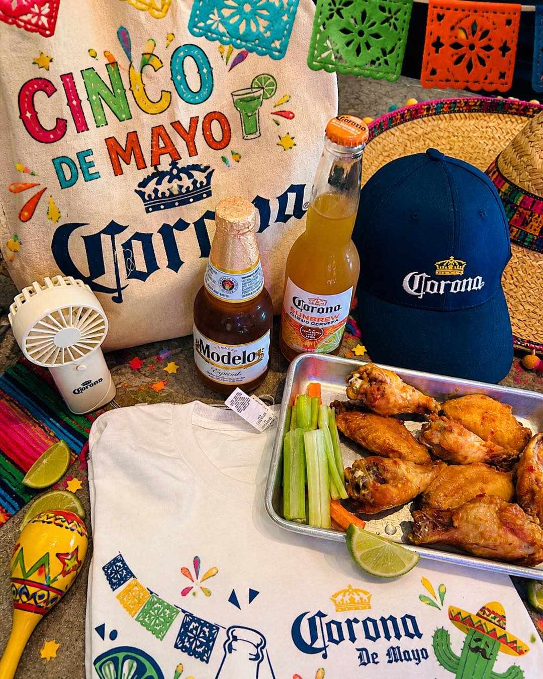 Wing Night pricing & Corona specials with festa vibes and give aways all night! Drinks flowing all day and wing night pricing starts at 5pm.
$4 Corona Sunbrew
$5 Corona Premier
$5 Modelo Pints
$8 House Margaritas