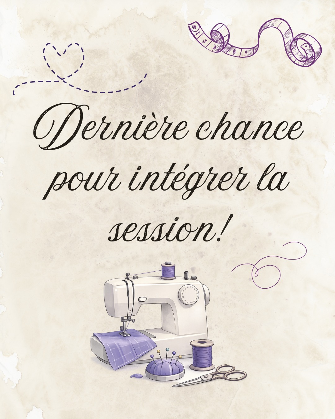 ✂️ DERNIÈRE CHANCE pour rejoindre la prochaine session !
La formation “Les Bases de la couture” démarre très bientôt… et il reste encore quelques places pour intégrer cette nouvelle session ✨
📅 Du 21 mai au 25 juin 2026
⏳ 30 heures de formation
👥 Petit groupe pour un accompagnement personnalisé
📍 À Six-Fours-les-Plages
Que tu débutes totalement ou que tu souhaites consolider tes bases, cette formation te permettra de gagner en autonomie, de comprendre ta machine et de réaliser tes premiers vrais projets avec méthode et confiance ✂️
⚠️ Places limitées
👉 Réservation confirmée à réception de l’acompte.
Infos & inscriptions en MP ou via le site.
#couture #formationcouture #sixfourslesplages #couturedebutant #ateliercouture #newvictoriancouture
