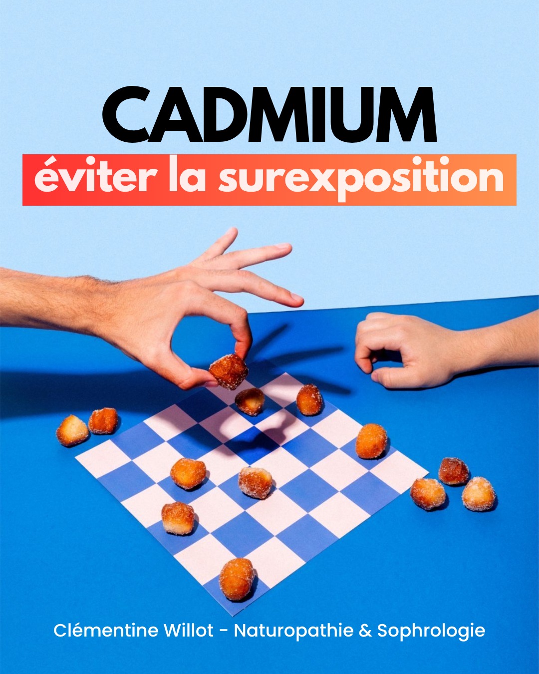 Aujourd'hui notre assiette devient une source d'angoisse, notamment à travers le Cadmium qui se niche au cœur de nos aliments les plus sains.
Abréviation Cd pour Cadmium
1⃣Limiter les apports de Cd
🌾Céréales
- Blé, très touché, limitez votre consommation. Contrairement à mes conseils habituels, complet est + concentré que le raffiné
- Pain, préférez au levain naturel. Fermentation = dégradation des phytates qui piègent les bons minéraux, rendant votre bouclier de zinc et de fer plus efficace
- Riz, cuire avec bcp d'eau = élimine une partie du Cd
- Avoine, 50g /j max
Préférez
- Sarrasin, Quinoa, Millet et Sorgho avec taux plus bas que le blé
- Ou les lentilles et les pois chiches
🍫Chocolat
85% pour dégustation occasionnelle
Cacao d'Afrique de l'Ouest plutôt que d'Amérique latine
🥜Oléagineux
Tournesol et Lin sont des accumulateurs, optez pour des graines de courge ou de chanvre
2⃣Comment limiter l'absorption digestive du Cd ?
Si vous manquez de bons minéraux, votre corps aspire le Cd pour combler le vide
⚡Carence en fer = 3 x plus d'absorption du Cd
Fer héminique (viande rouge avec modération, boudin) ou non héminique (lentilles, spiruline contrôlée) associé à de la vitamine C
⚡Zinc protège vos reins en empêchant le Cd de se fixer sur les protéines de stockage
Graines de courge, noix, œufs; protéines animales, huitres, œufs, bœuf
⚡Calcium limite l'entrée du Cd dans les cellules intestinales
Légumes verts, riches en calcium (évitez épinards et blettes)
Produits laitiers, parmesan et pâtes pressées cuites
3⃣Intégrer des aliments détox et protecteurs
Certains composés chélatent les métaux lourds ou protègent les organes cibles (reins et foie).
🌿Silicium réduit sa toxicité : eaux riches en silice, bananes, haricots verts
🥦Crucifères (brocoli, chou-fleur, chou frisé...) stimulent la production de glutathion, antioxydant du foie qui neutralise les métaux lourds
🍏Pectine (pommes, agrumes) se lie au Cd dans l'intestin et favorise son évacuation par les selles
🤓Plus votre alimentation est variée, plus vous répondez à vos besoins sans trop "accumuler". Si vous avez besoin d'un coup de pouce; contactez-moi !