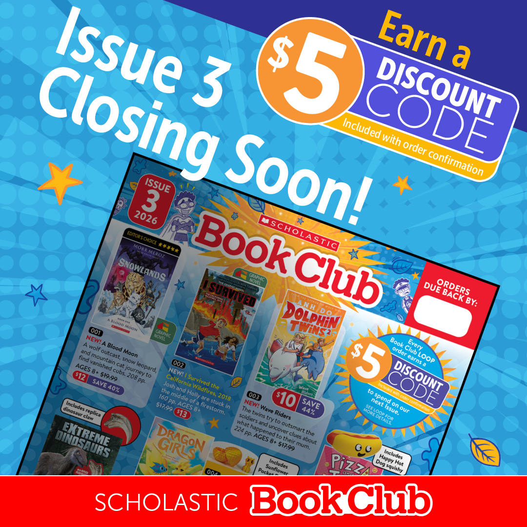 Thank you to the parents that have placed their order on this Issue of Book Club! There is still time to order if you haven't already. Orders close 8pm Wednesday, 6 May. Visit scholastic.com.au/LOOP
