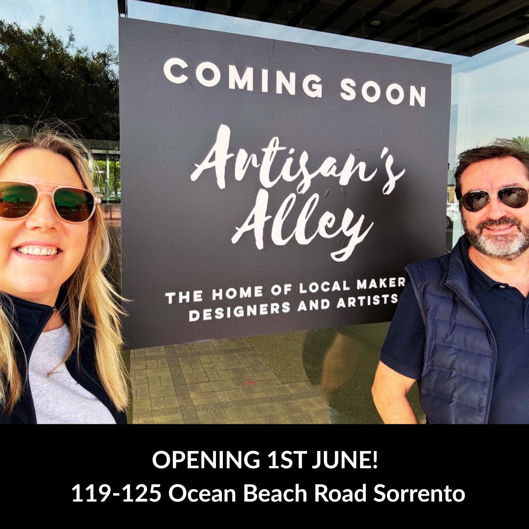 We're coming to Sorrento. 🎊
Five years of Artisan's Alley in Mornington, and now we're bringing the home of local artists, makers and designers to Sorrento Village.
Opening 1st June 2026.30+ local makers. Handmade crafts, original art, jewellery, homewares and gifts — all made by people who live and breathe the Mornington Peninsula.
Follow Artisans Alley Sorrento for the journey and Artisan's Alley Mornington
#ArtisansAlley #ArtisansAlleySorrento #Sorrento #SorrentoVillage #MorningtonPeninsula #NewStore #LocalMakers #HandmadeGifts #SorrentoShops #MorningtonPeninsulaLife #ShopLocal #OpeningSoon
